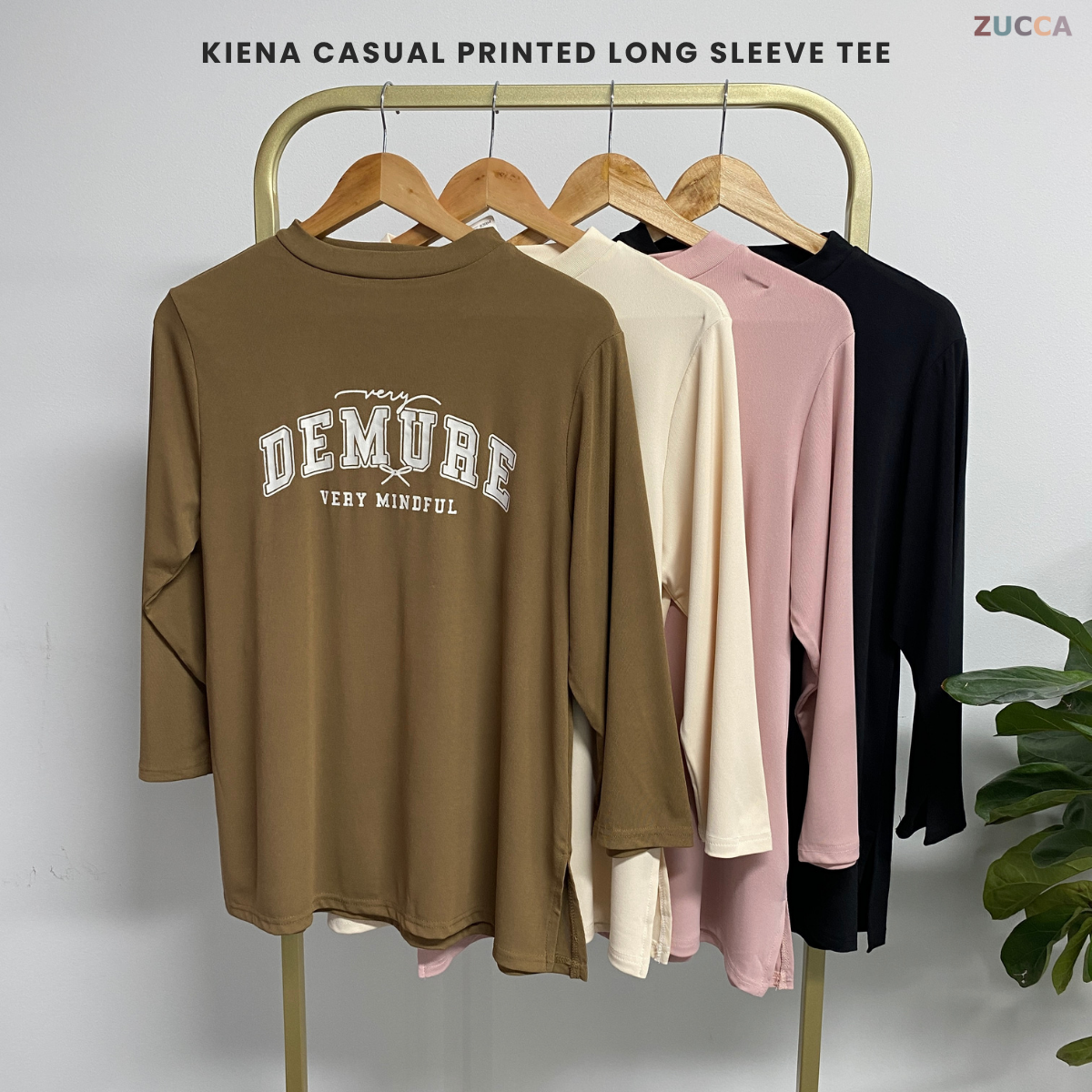 ZUCCA KIENA CASUAL PRINTED LONG SLEEVE TEE -DM287