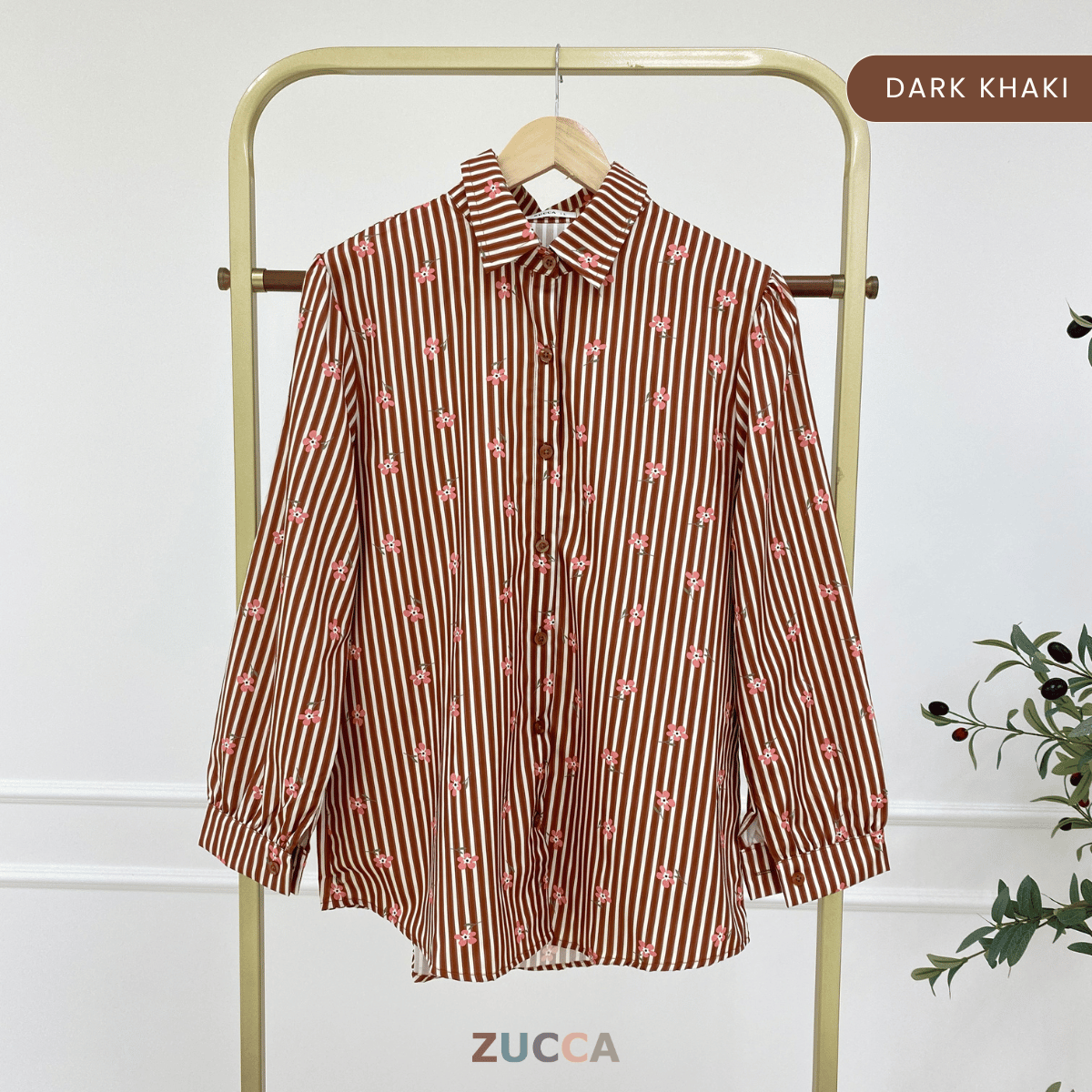 ZUCCA KHAYRA BLOOM STRIPE COLLECTION SHIRT-DM289