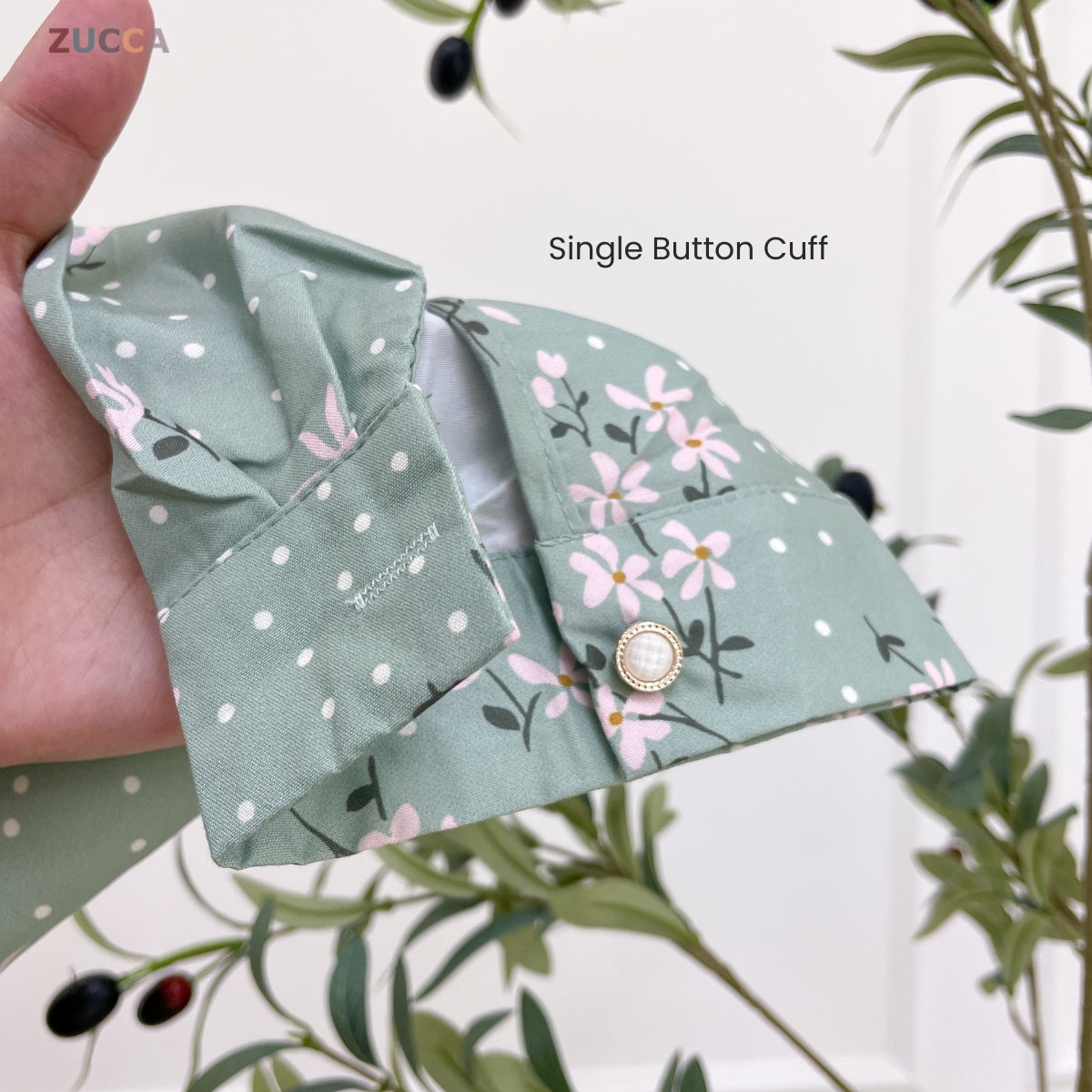 ZUCCA AINA MUSLIMAH KASUAL LONG BLOUSE FLOWER PATTERN - DM306