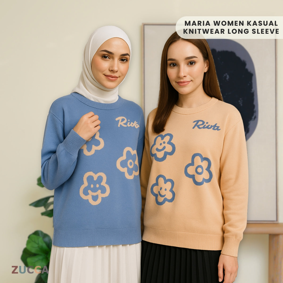 ZUCCA MARIA PEREMPUAN KASUAL KINTWEAR LONG SLEEVE - DM309