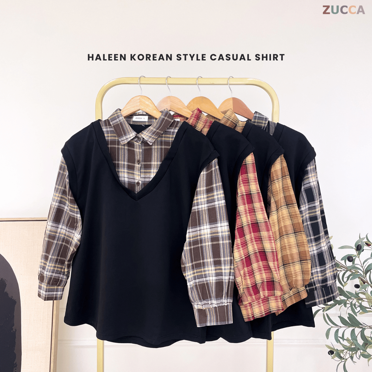 ZUCCA HALEEN WOMEN KASUAL BLOUSE KOREAN STYLE -DM312