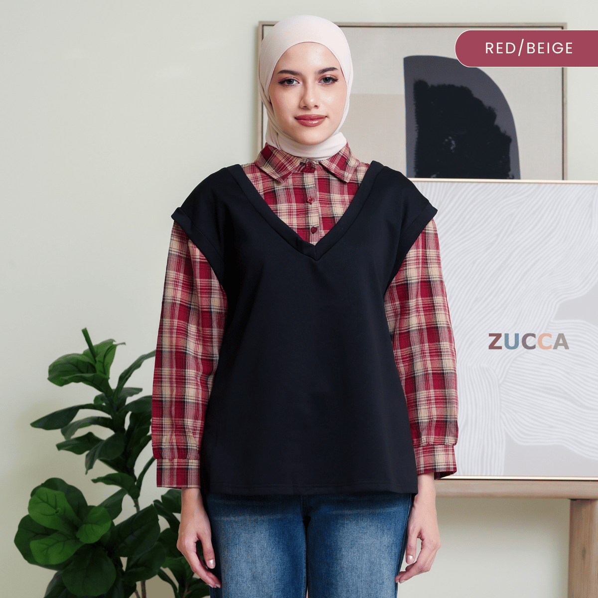 ZUCCA HALEEN WOMEN KASUAL BLOUSE KOREAN STYLE -DM312