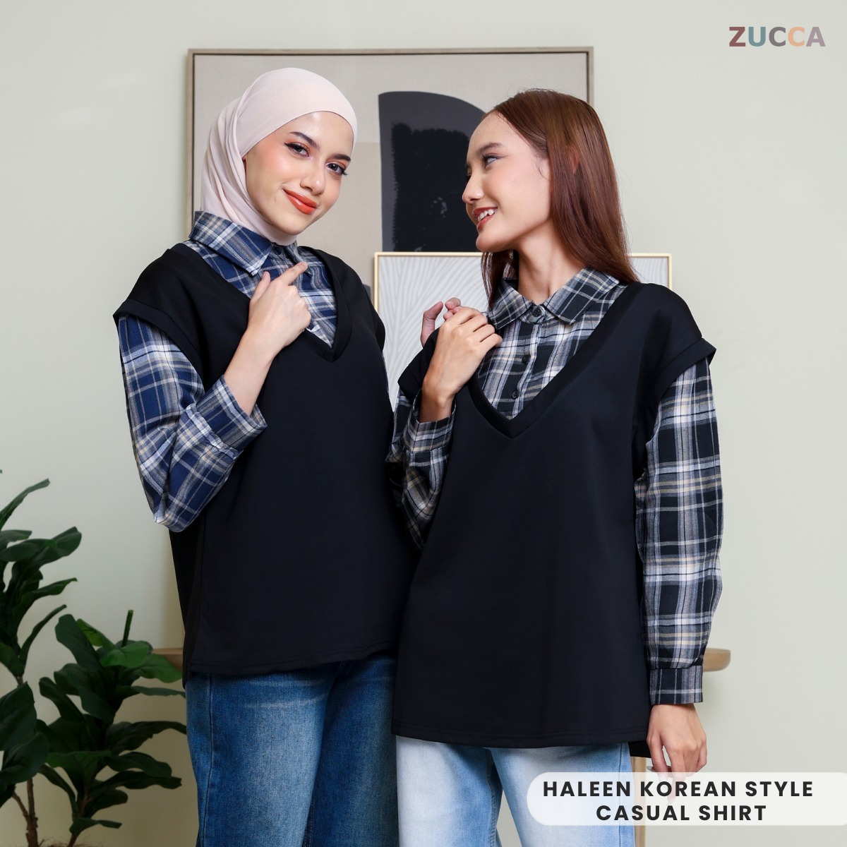 ZUCCA HALEEN WOMEN KASUAL BLOUSE KOREAN STYLE -DM312