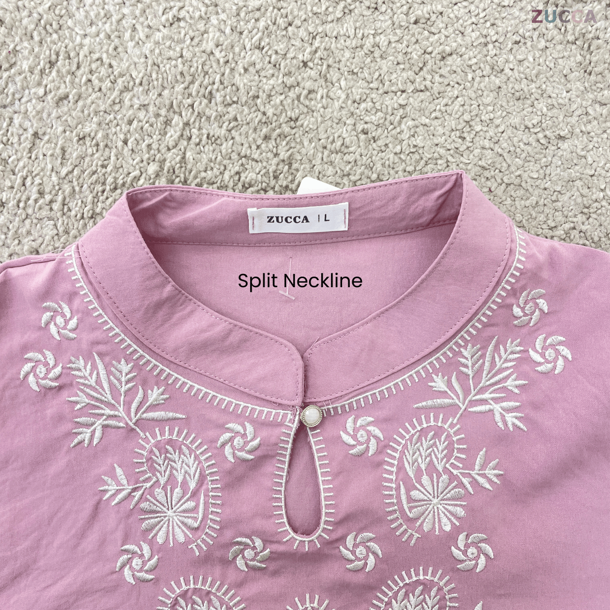 ZUCCA AZARIA KASUAL WOMEN EMBROIDERED STITCH BLOUSE - DM317