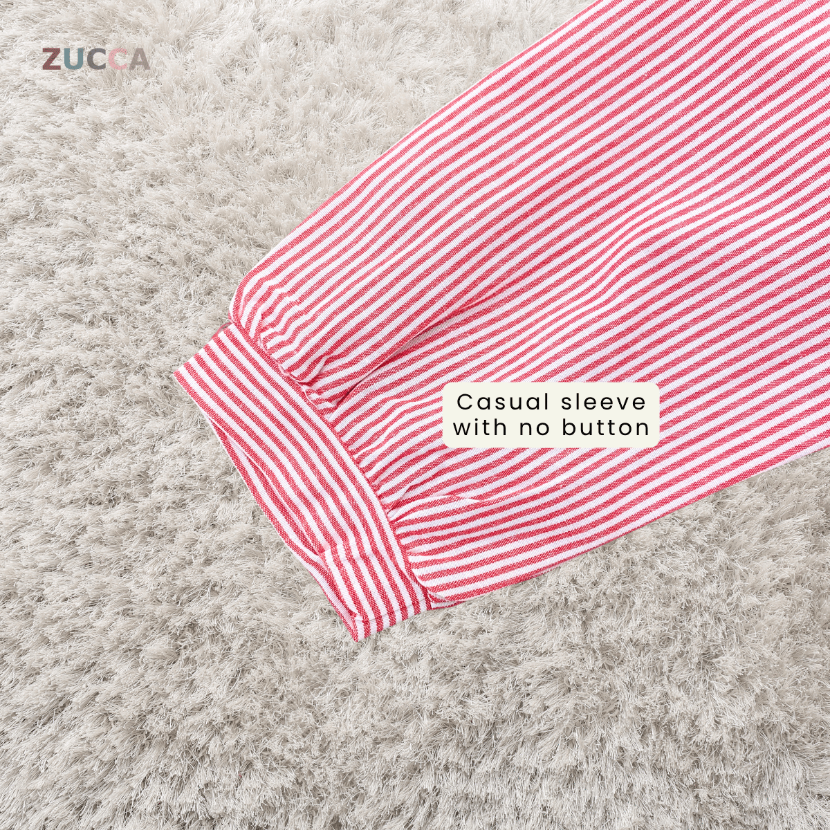 ZUCCA ELENA FLORAL EMBROIDERY STRIPE TOP-DM341