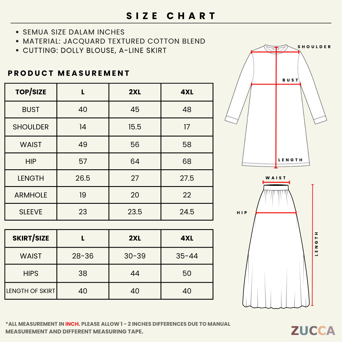 ZUCCA NABILAH KURUNG SULAM MODEN - DMRAYA002