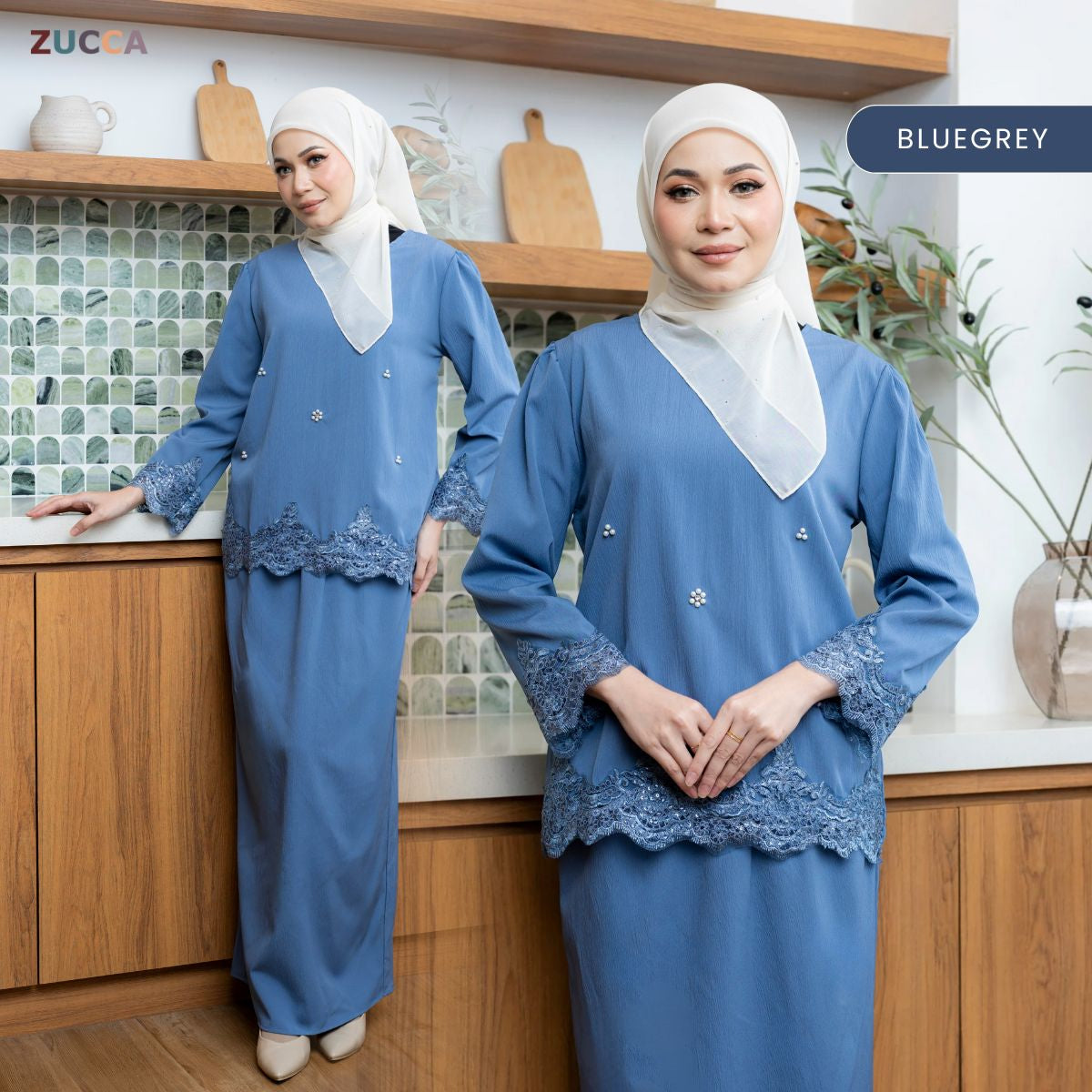 ZUCCA GINAH KURUNG KEDAH MODERN EMBROIDERED - DMRAYA003
