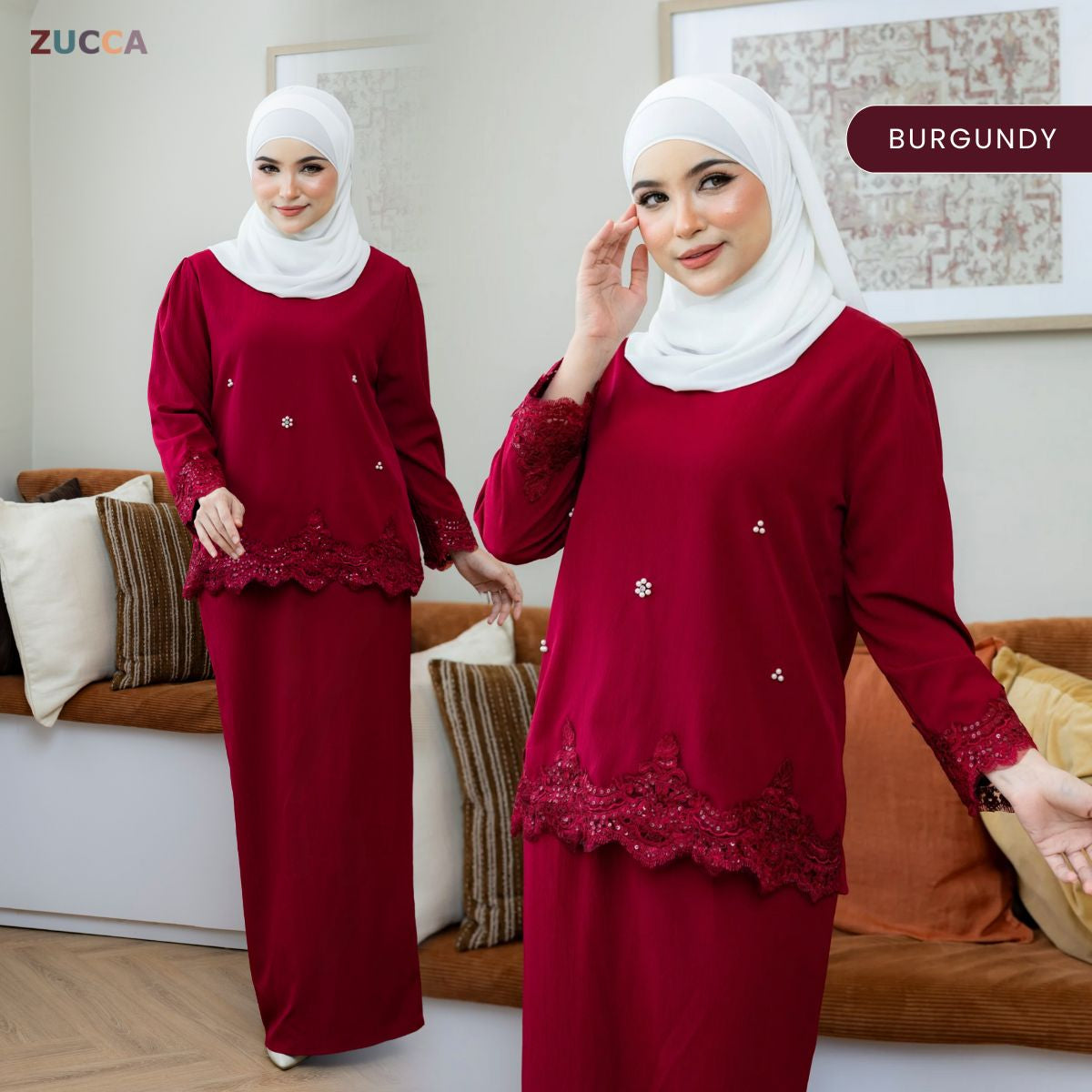 ZUCCA GINAH KURUNG KEDAH MODERN EMBROIDERED - DMRAYA003