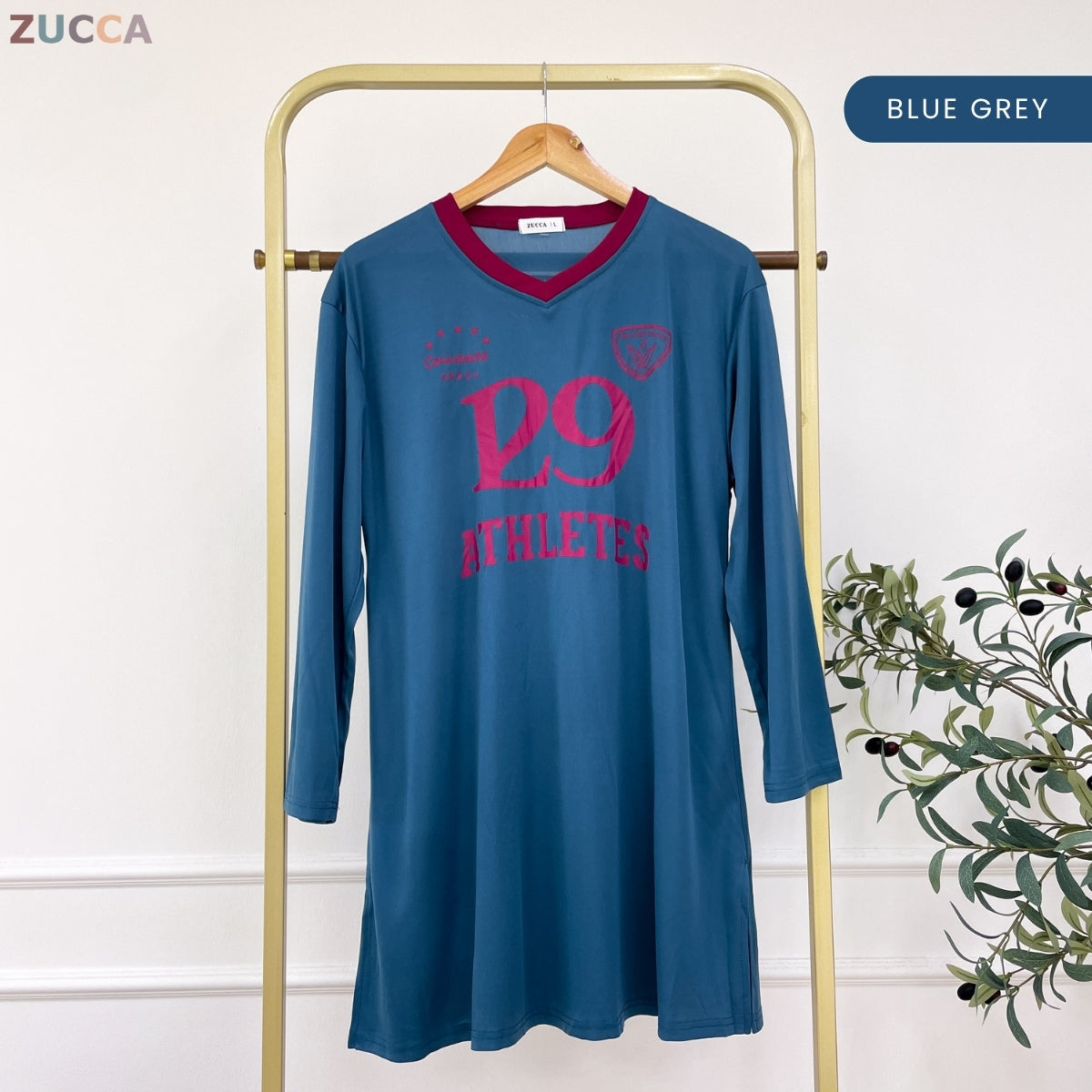 ZUCCA ALESIA KASUAL MUSLIMAH SHIRT V NECK - DMS1005
