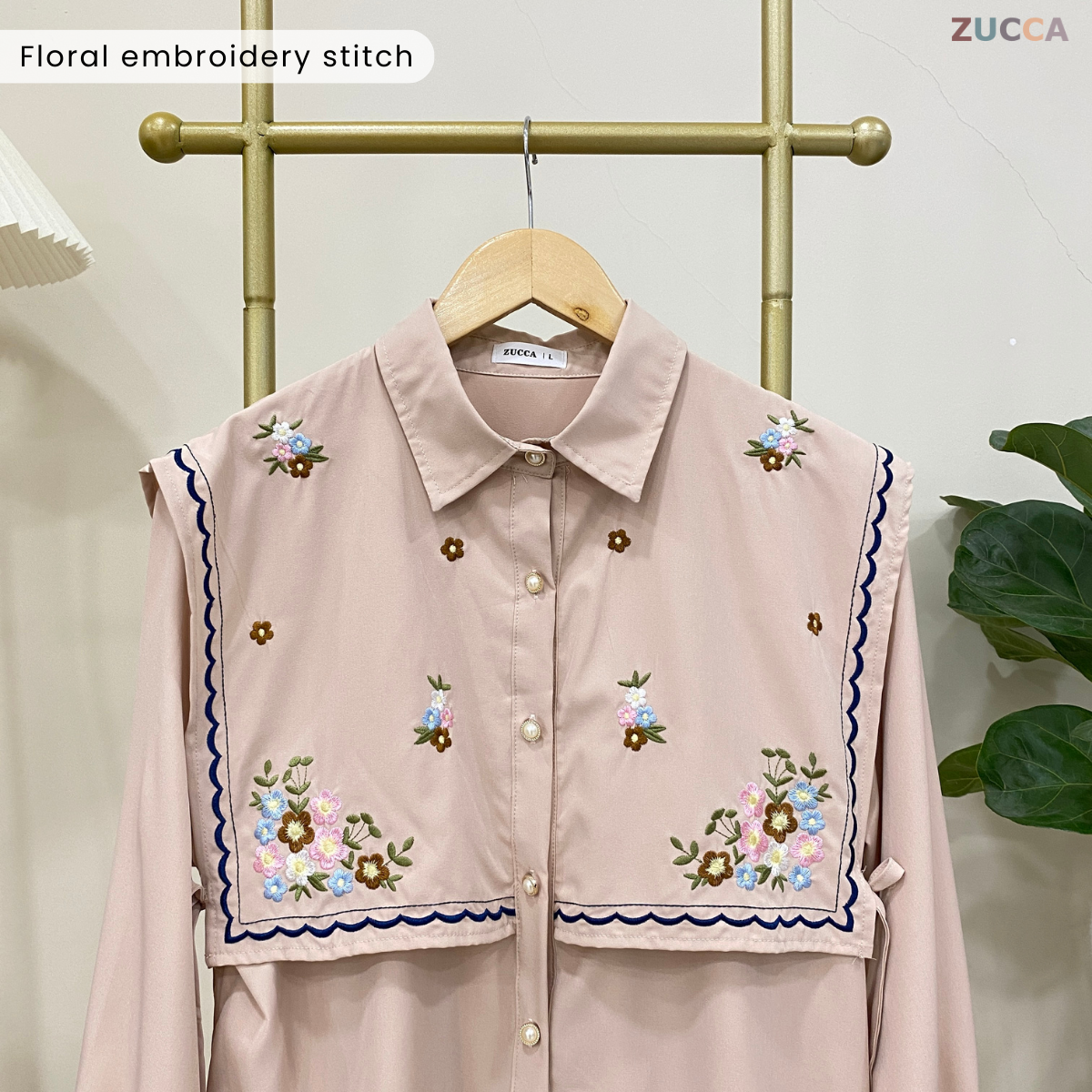 ZUCCA IRDINEE SET BAJU DAN SKIRT SULAMAN BUNGA - DMSET001