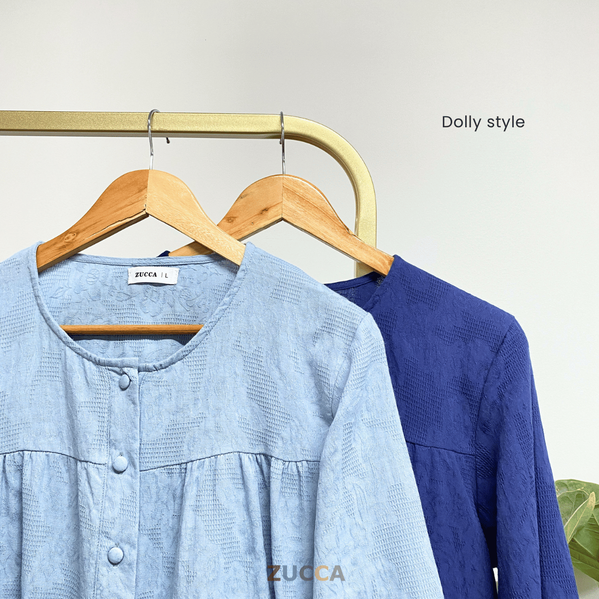 ZUCCA LENA SET BAJU BERBUTANG BERCORAK - DMSET004