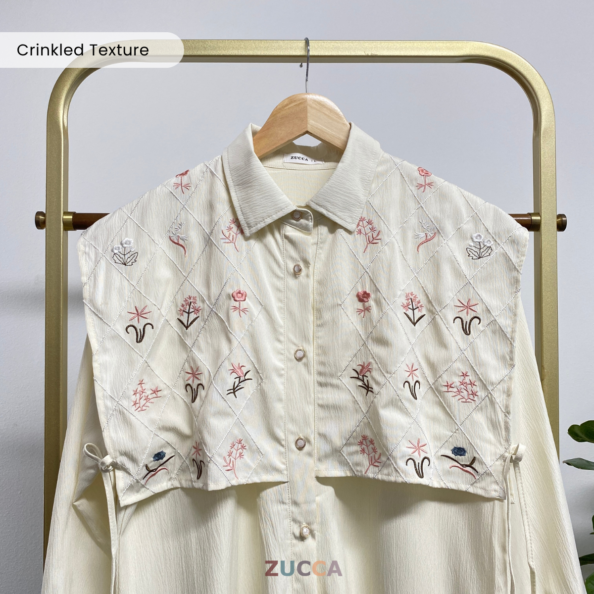 ZUCCA NIRINA SET BAJU BERBUTANG BERCORAK - DMSET005 BAJU WANITA