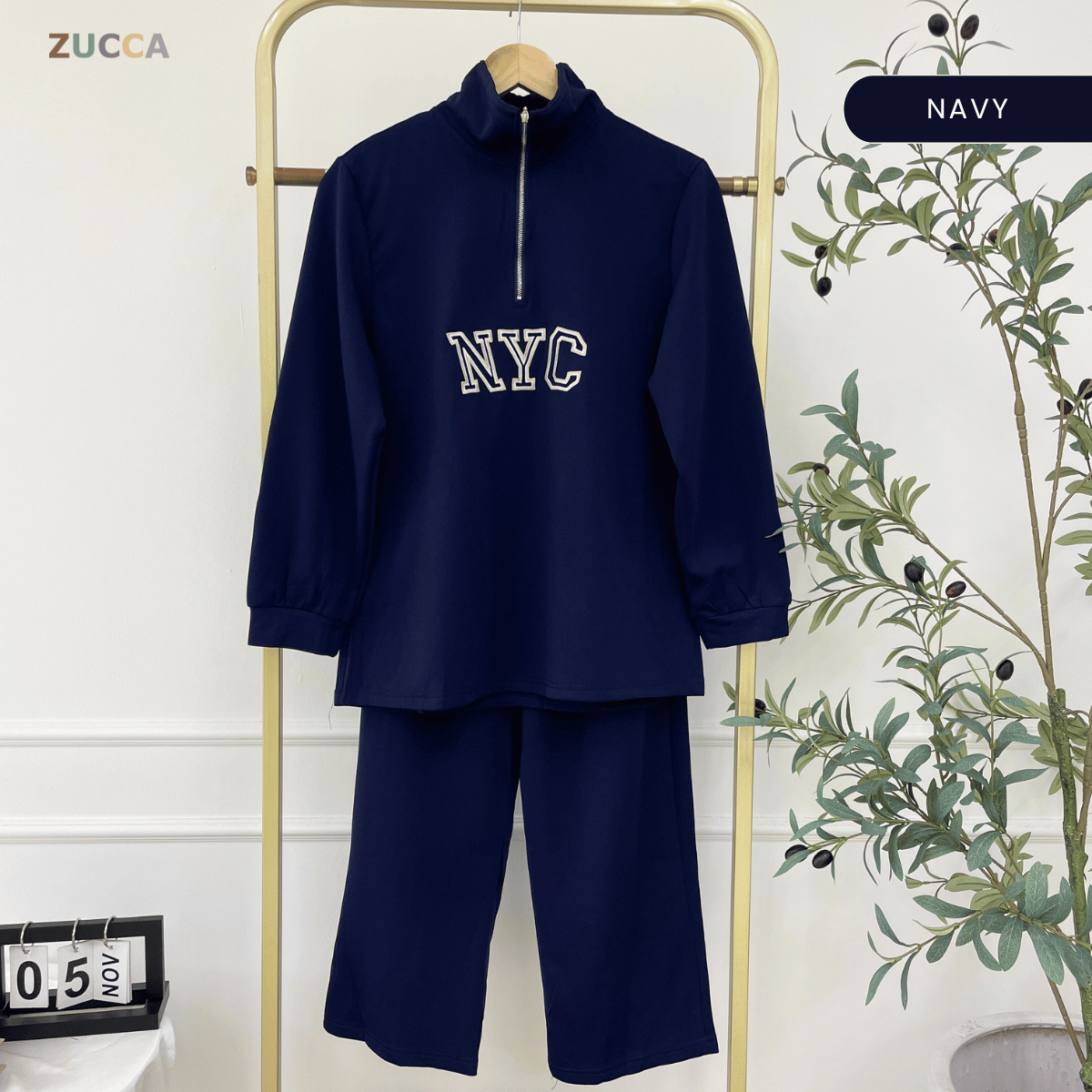 ZUCCA EXORA SET HALF-ZIP STREETWEAR SWEATSHIRT-DMSET008