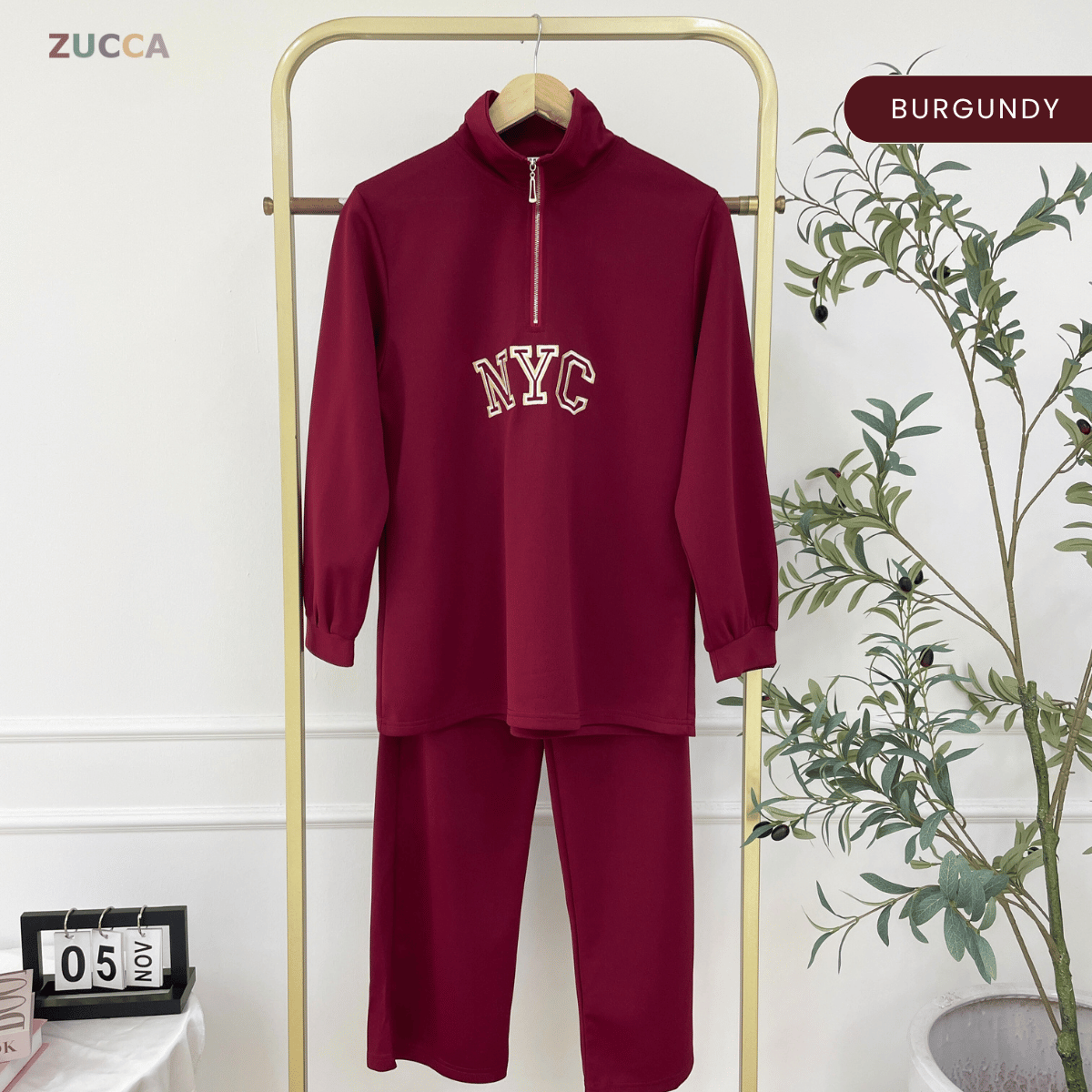 ZUCCA EXORA SET HALF-ZIP STREETWEAR SWEATSHIRT-DMSET008