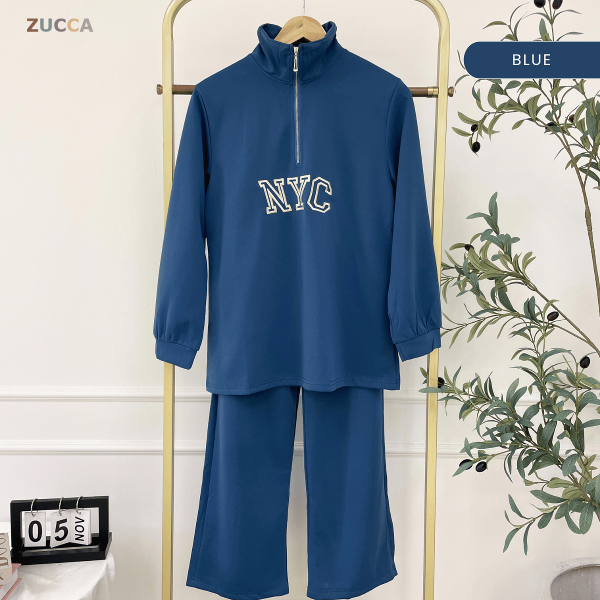 ZUCCA EXORA SET HALF-ZIP STREETWEAR SWEATSHIRT-DMSET008