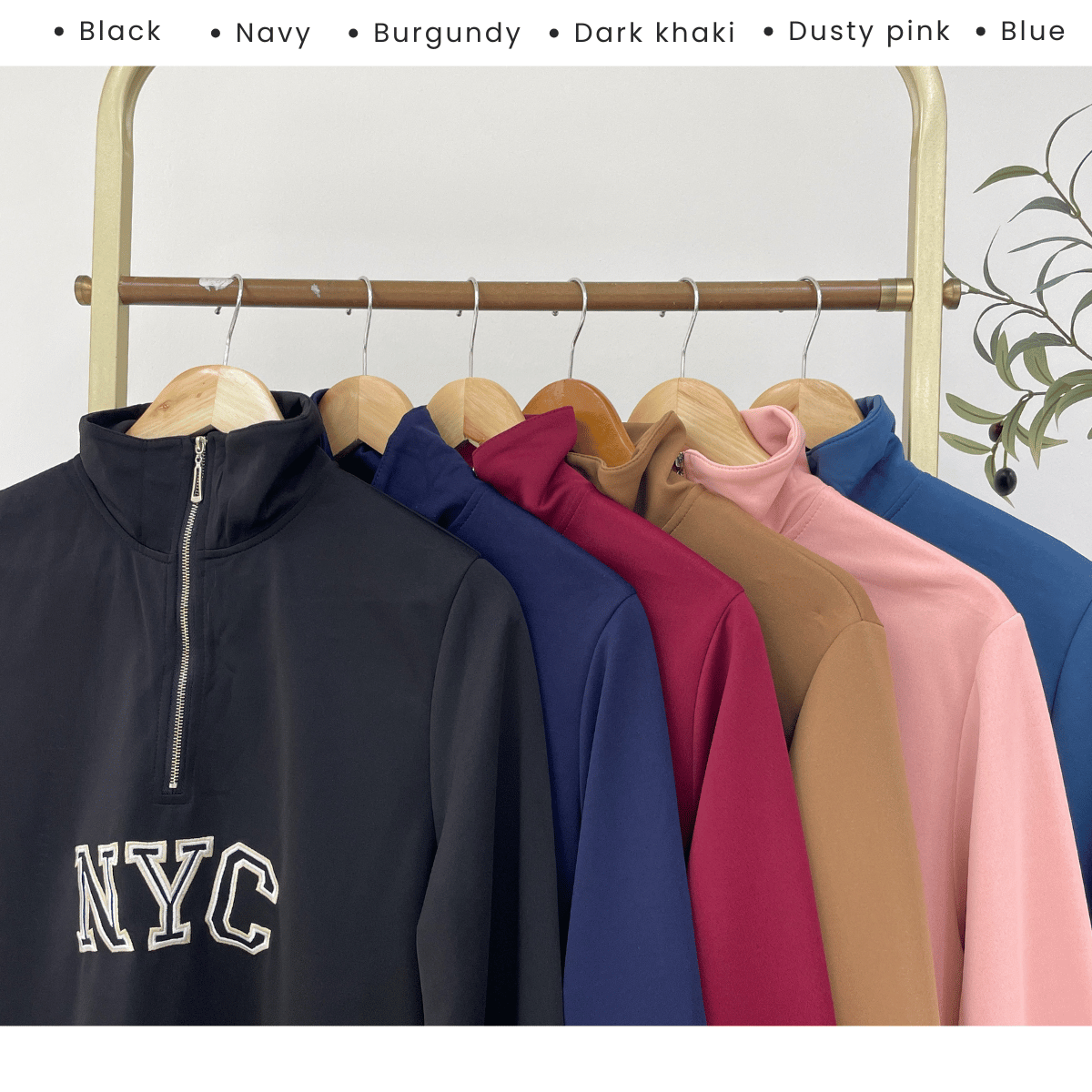 ZUCCA EXORA SET HALF-ZIP STREETWEAR SWEATSHIRT-DMSET008