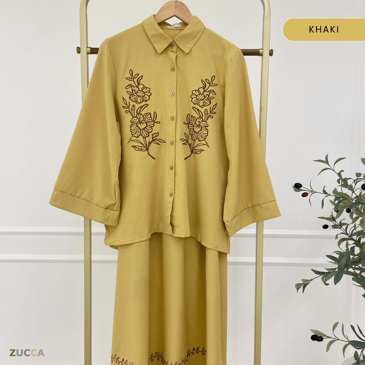 ZUCCA THALIA SET BLOUSE & SKIRT SULAMAN BUNGA-DMSET009
