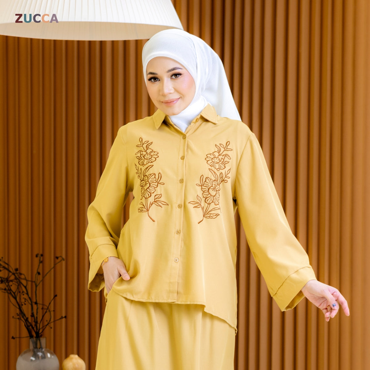 ZUCCA THALIA SET BLOUSE & SKIRT SULAMAN BUNGA-DMSET009