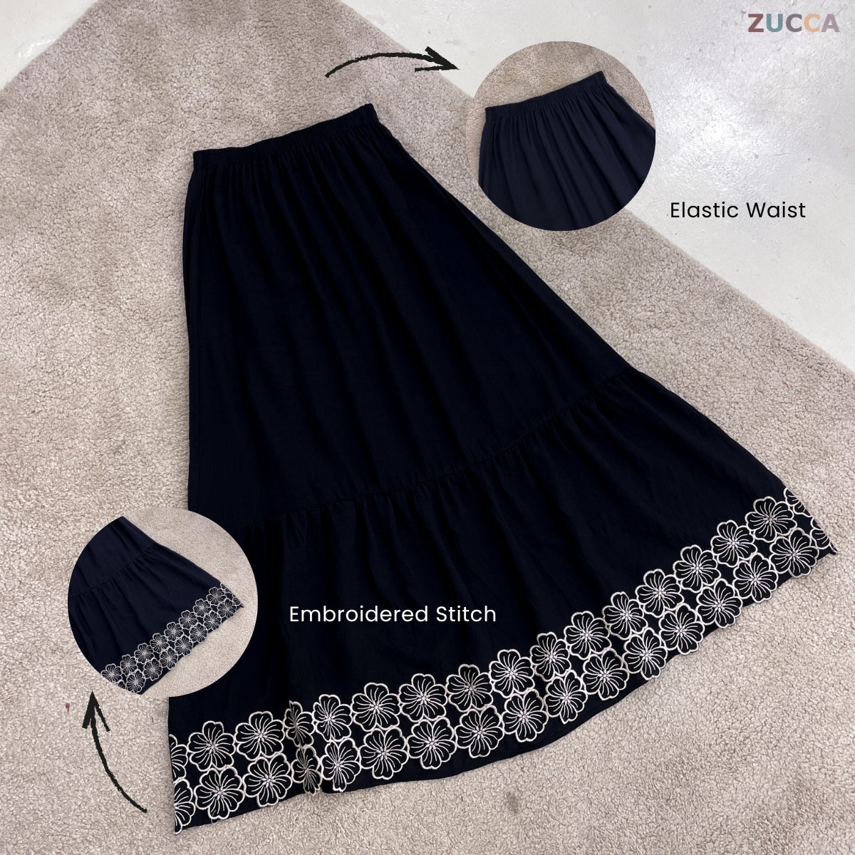 ZUCCA UZMA MODEST EMBROIDERED SET-DMSET013