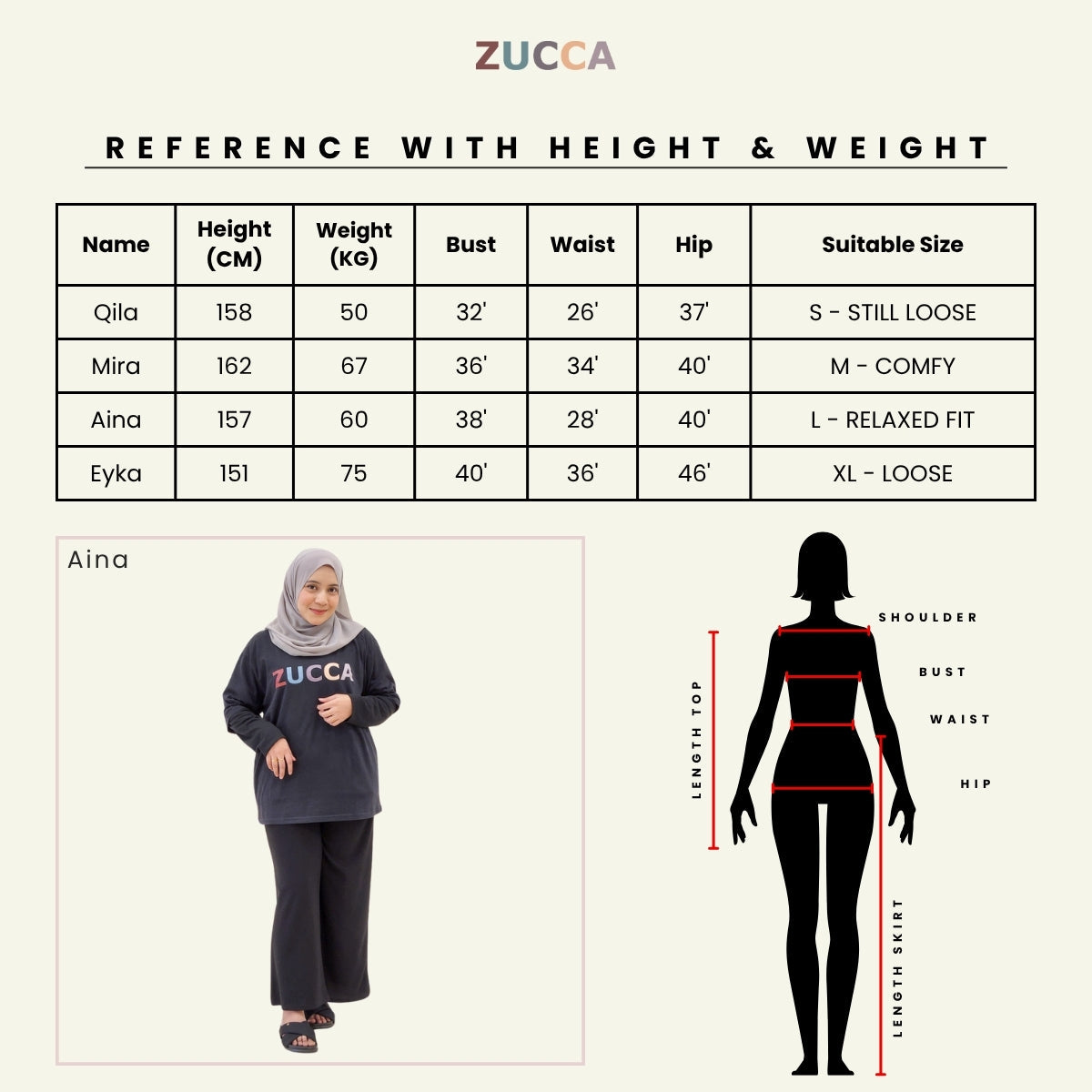 ZUCCA UZMA MODEST EMBROIDERED SET-DMSET013