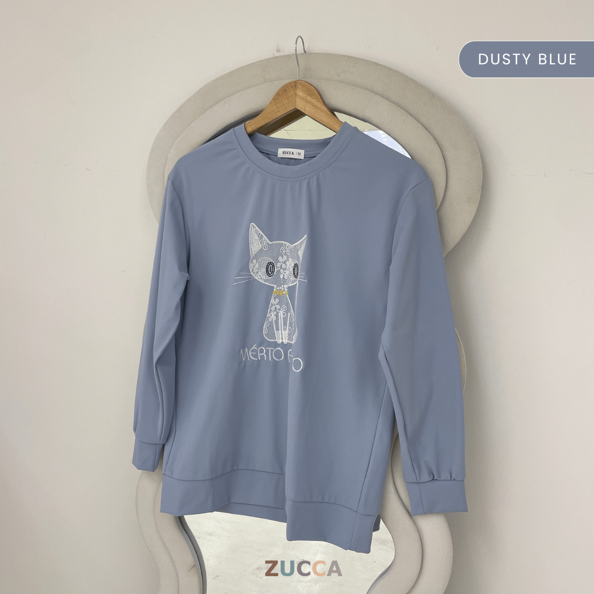 ZUCCA LAVEENA SWEET CAT CASUAL SWEATSHIRT - MA151