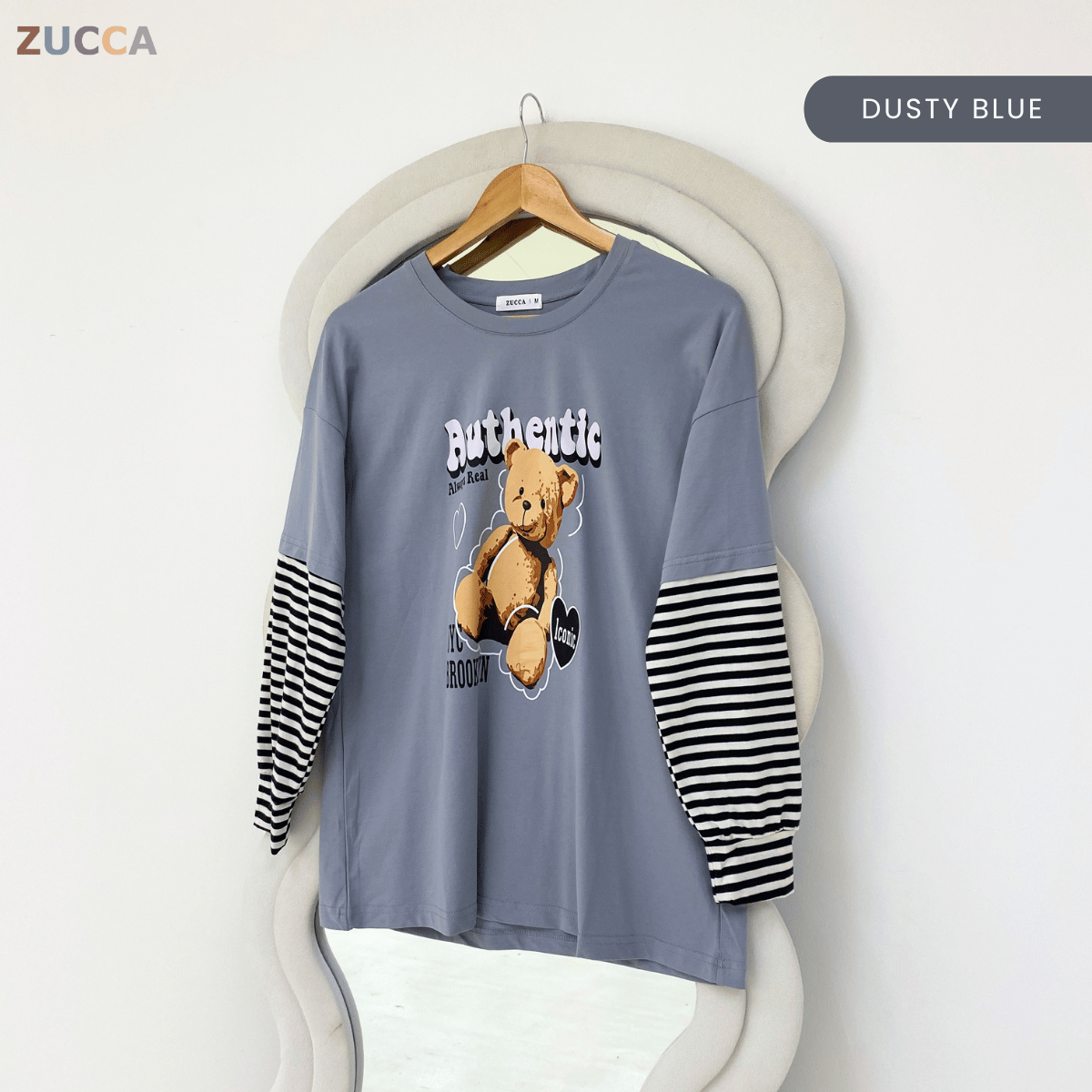 ZUCCA KAYLIE AUTHENTIC TEDDY GRAPHIC COTTON TEE - MA164