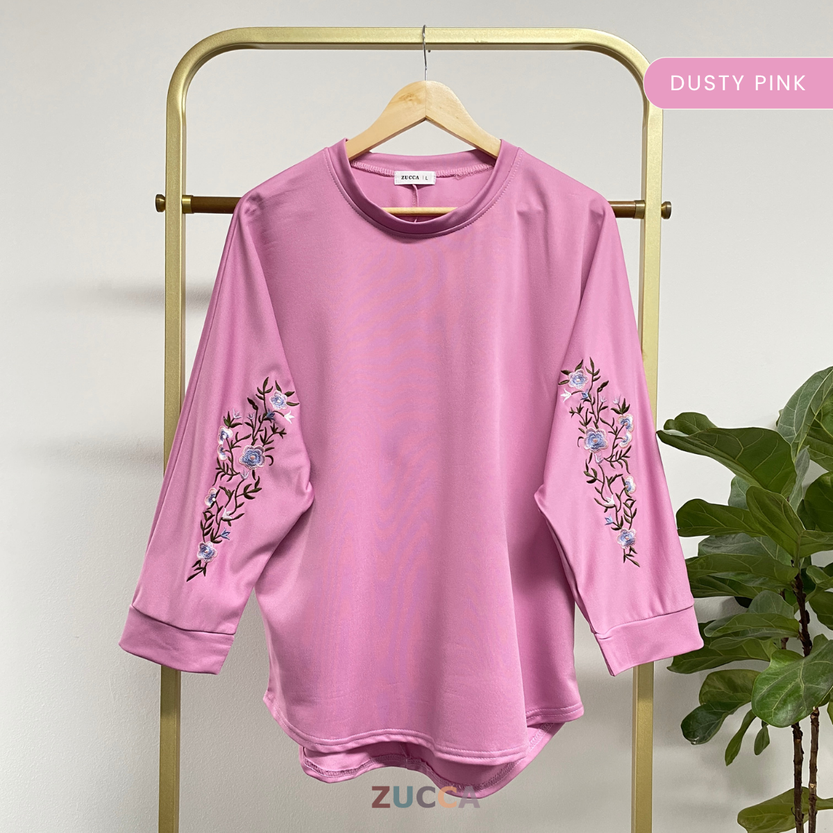 ZUCCA DANIS BAJU KASUAL SULAMAN FLORAL LENGAN PANJANG - DM276 BAJU WANITA