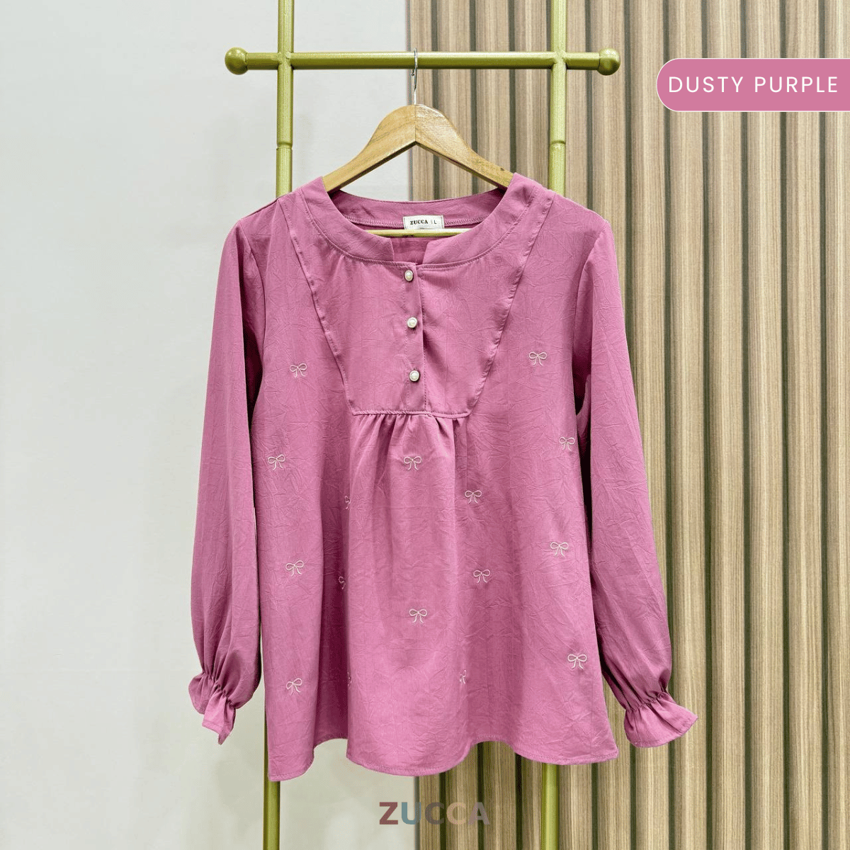 ZUCCA IZZY DOLLY BLOUSE SEPARUH BUTANG - DM173