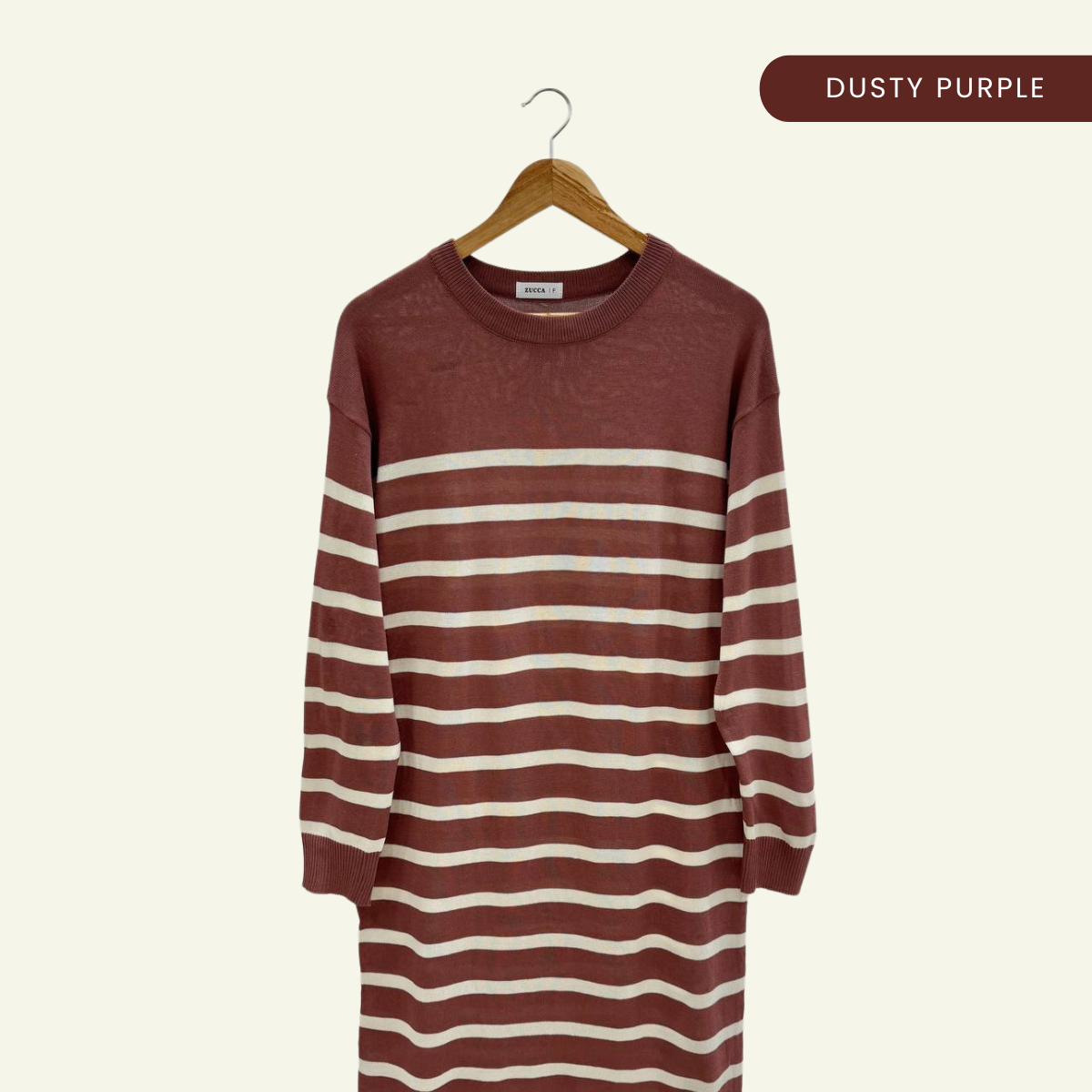 ZUCCA HAURA KNITWEAR DRESS STRIPE WOMEN - DM226 KOREAN STYLE