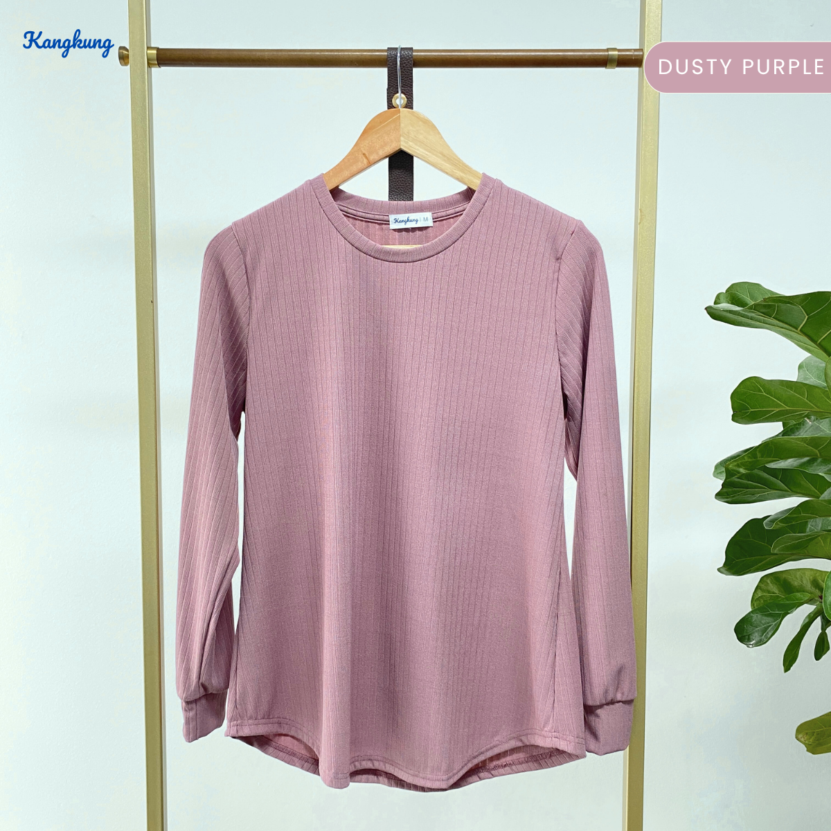 KANGKUNG AYU BLOUSE KASUAL MODEN RIBBED KNIT - KK118