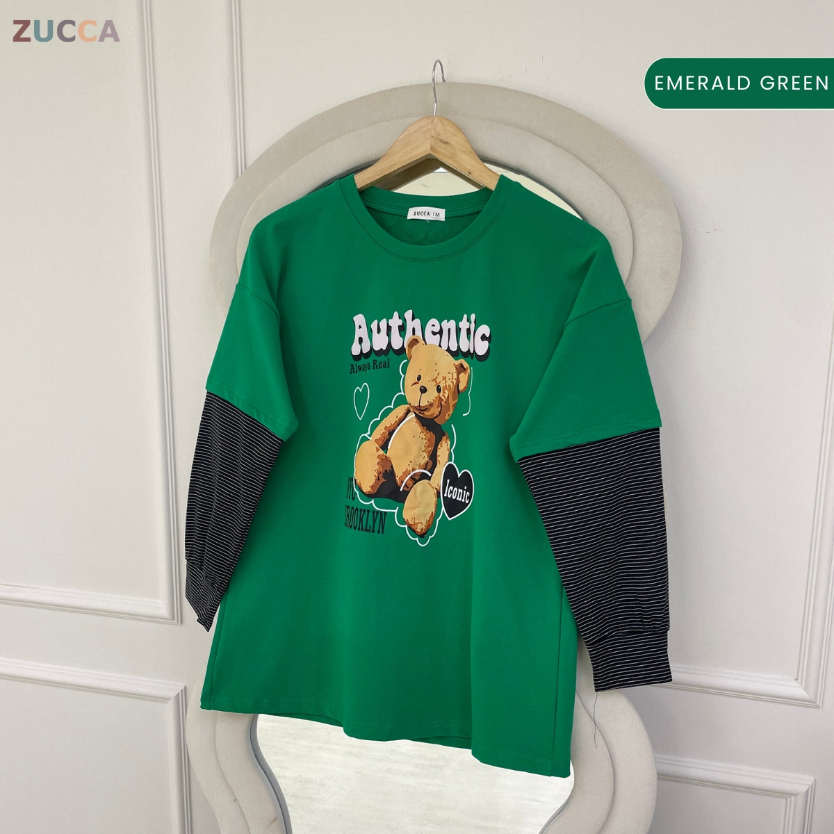 ZUCCA KAYLIE AUTHENTIC TEDDY GRAPHIC COTTON TEE - MA164