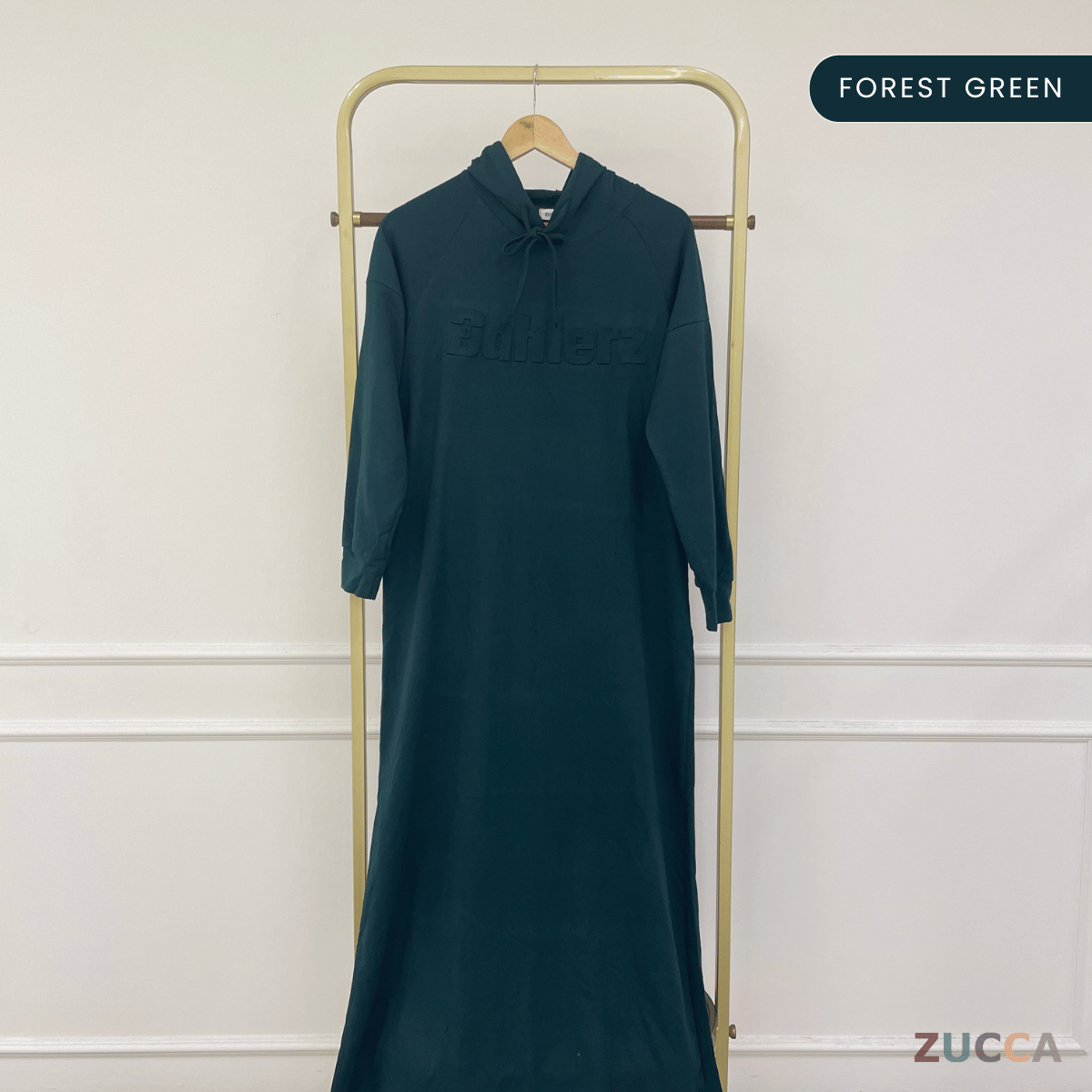 ZUCCA NAURA DRAWSTRING HOODED MAXI DRESS - MA086