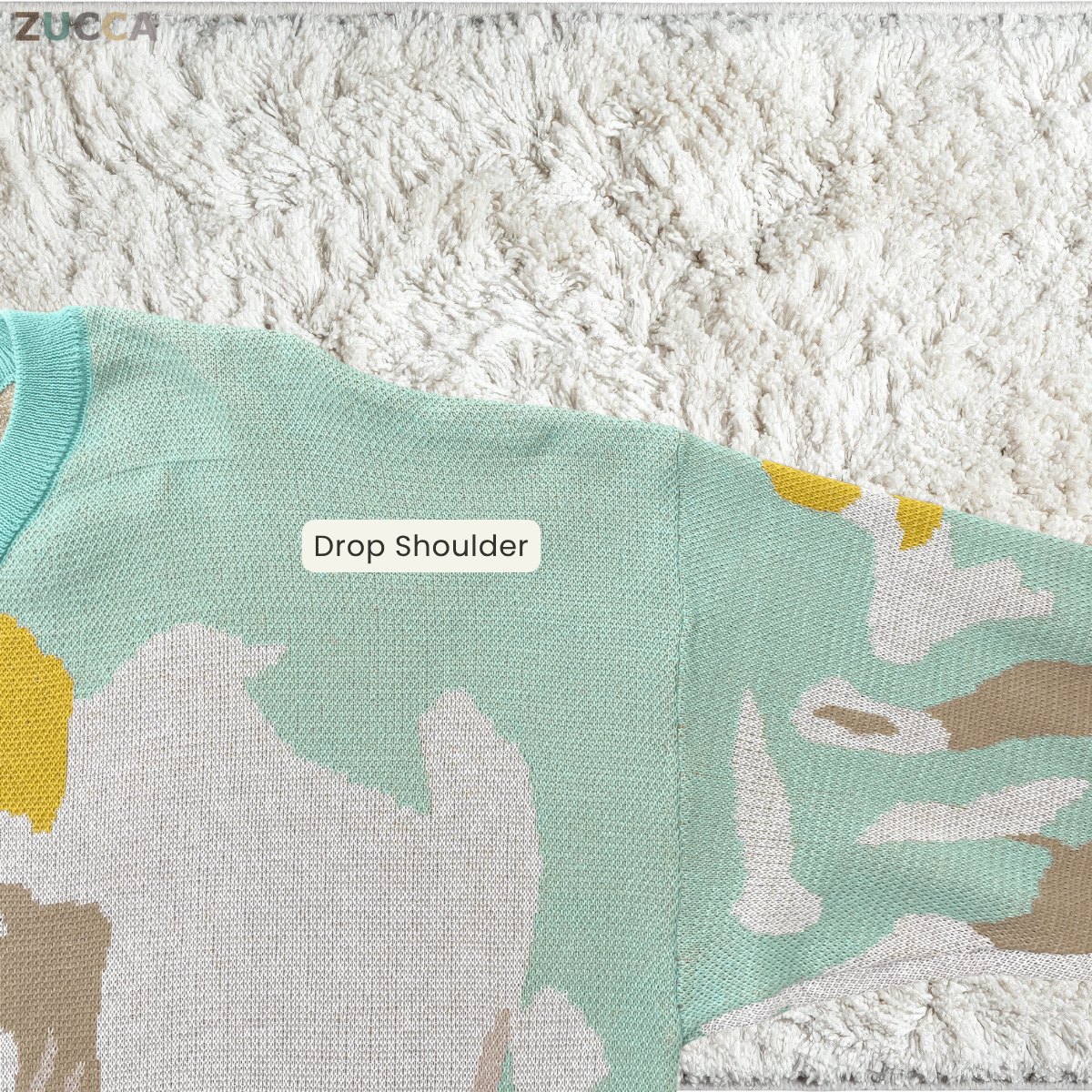 ZUCCA FARZANA ABSTRACT KNIT COZY SWEATSHIRT - GC002 (B1066)