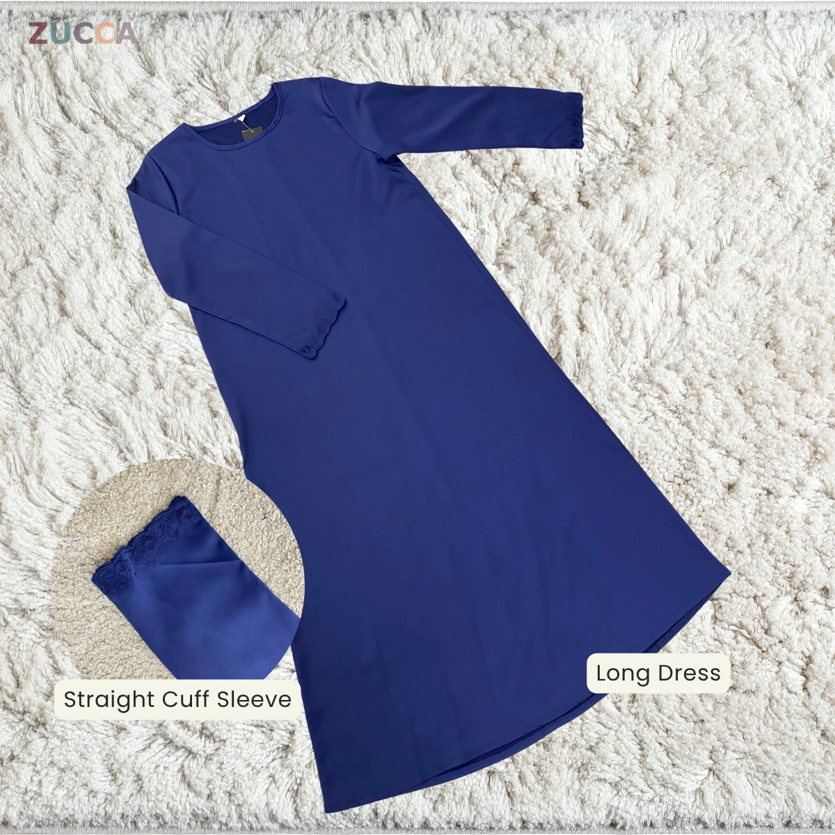 ZUCCA FAIRA ELEGANT KASUAL WOMEN A-LINE MODEST DRESS - GC004 (KT1047)