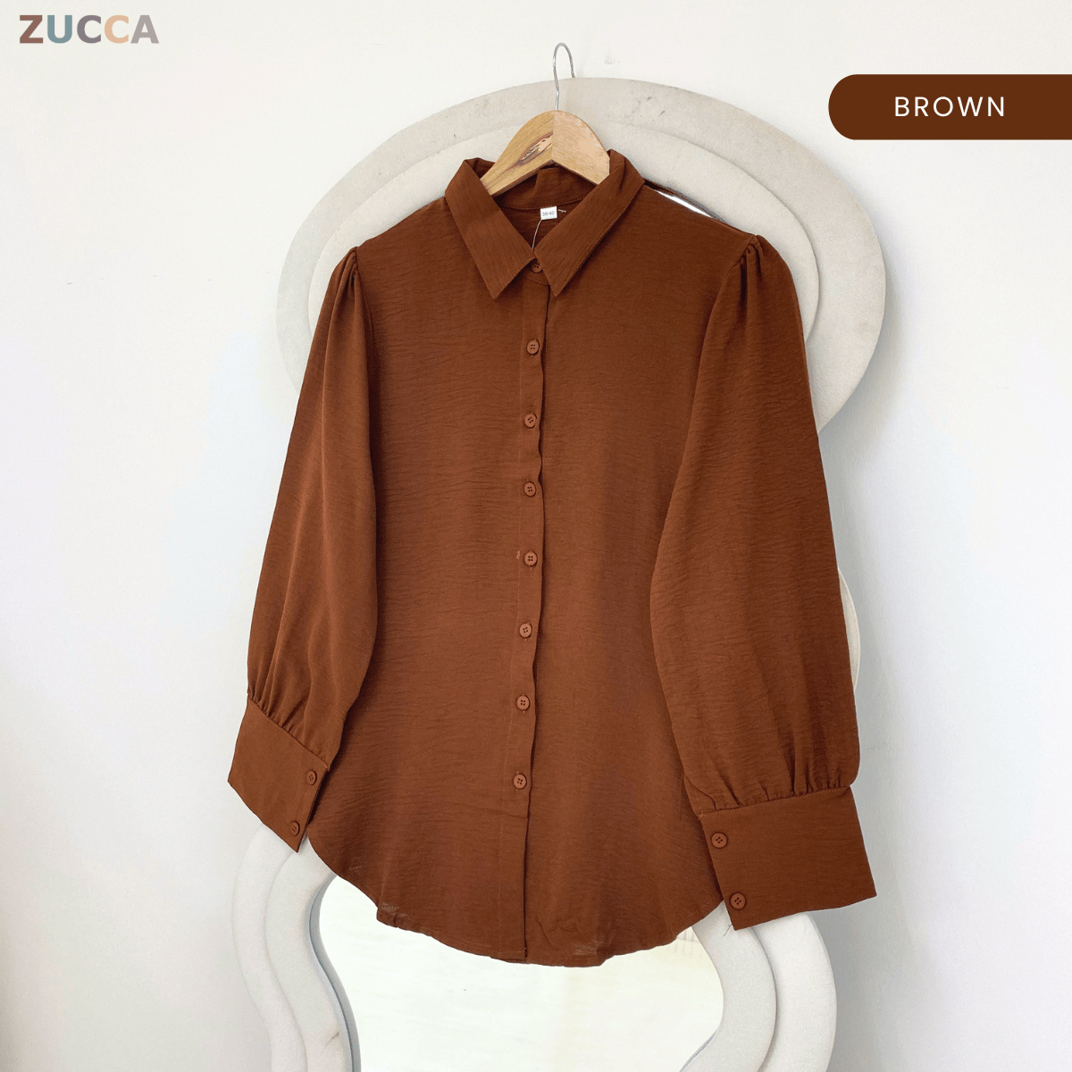 ZUCCA ELYA MODEST CASUAL BUTTON WOMAN BLOUSE - GC006 (41663)