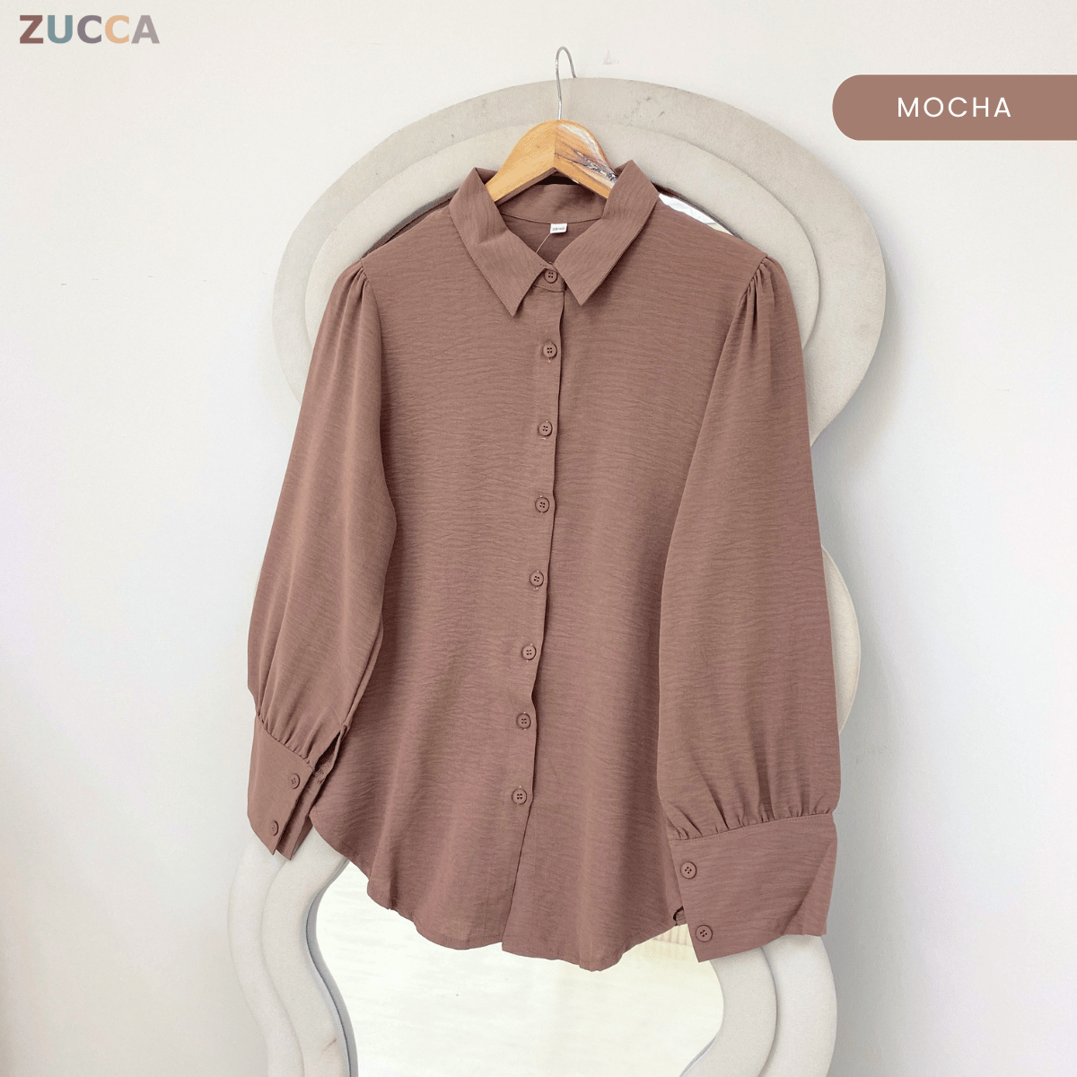 ZUCCA ELYA MODEST CASUAL BUTTON WOMAN BLOUSE - GC006 (41663)