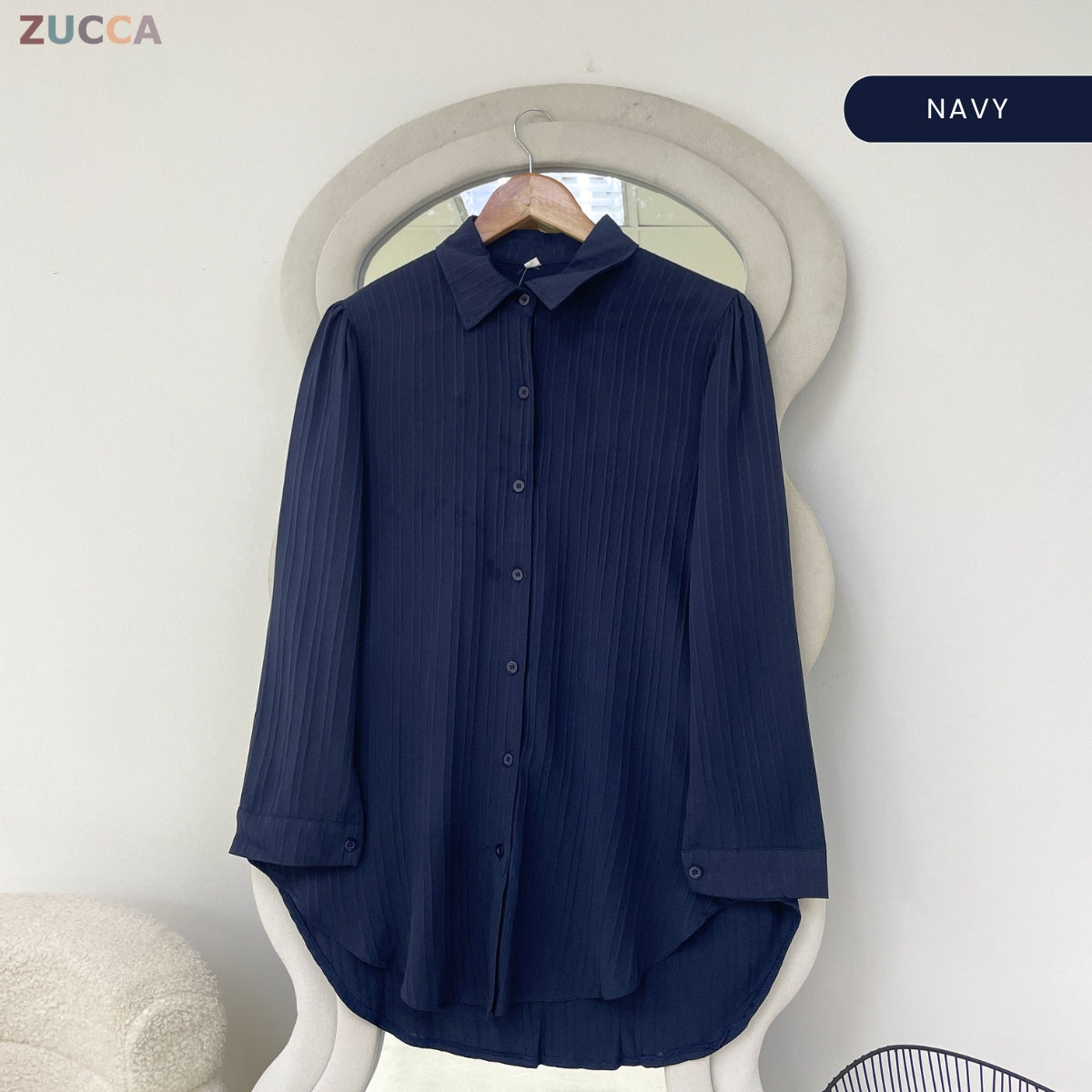 ZUCCA MAILEY MODEST CASUAL BUTTON WOMAN BLOUSE - GC007 (PH7284)