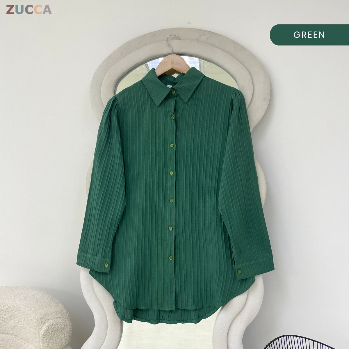ZUCCA MAILEY MODEST CASUAL BUTTON WOMAN BLOUSE - GC007 (PH7284)