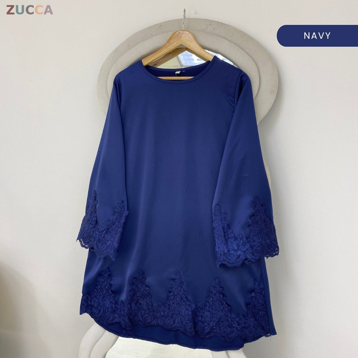 ZUCCA AMELIA PREMIUM LACE SLEEVE KASUAL WOMEN MODEST TOP - GC008 (ST1040)
