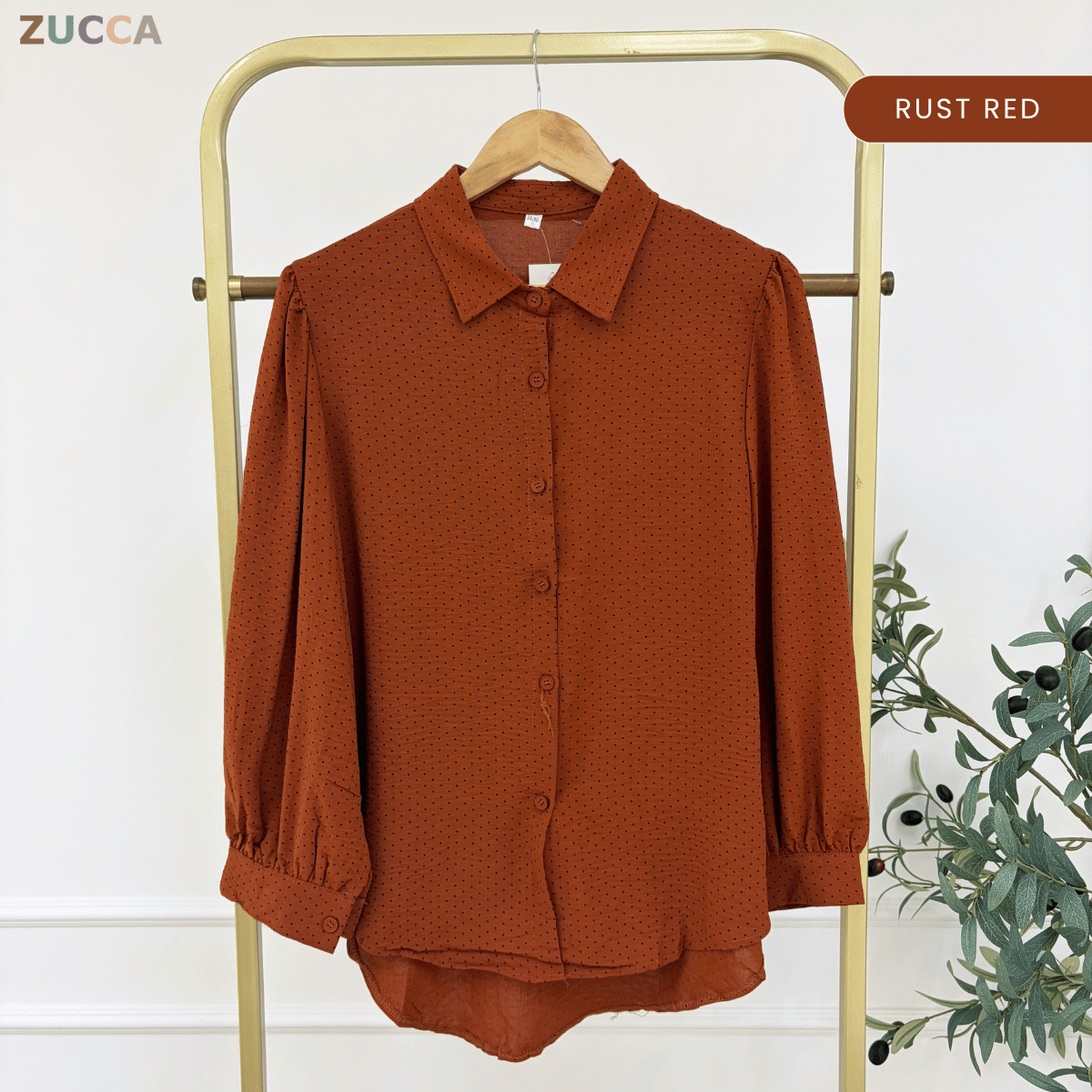 ZUCCA LULU CASUAL POLKA DOT PUFF SLEEVE BLOUSE- GC009 GC010 KS472