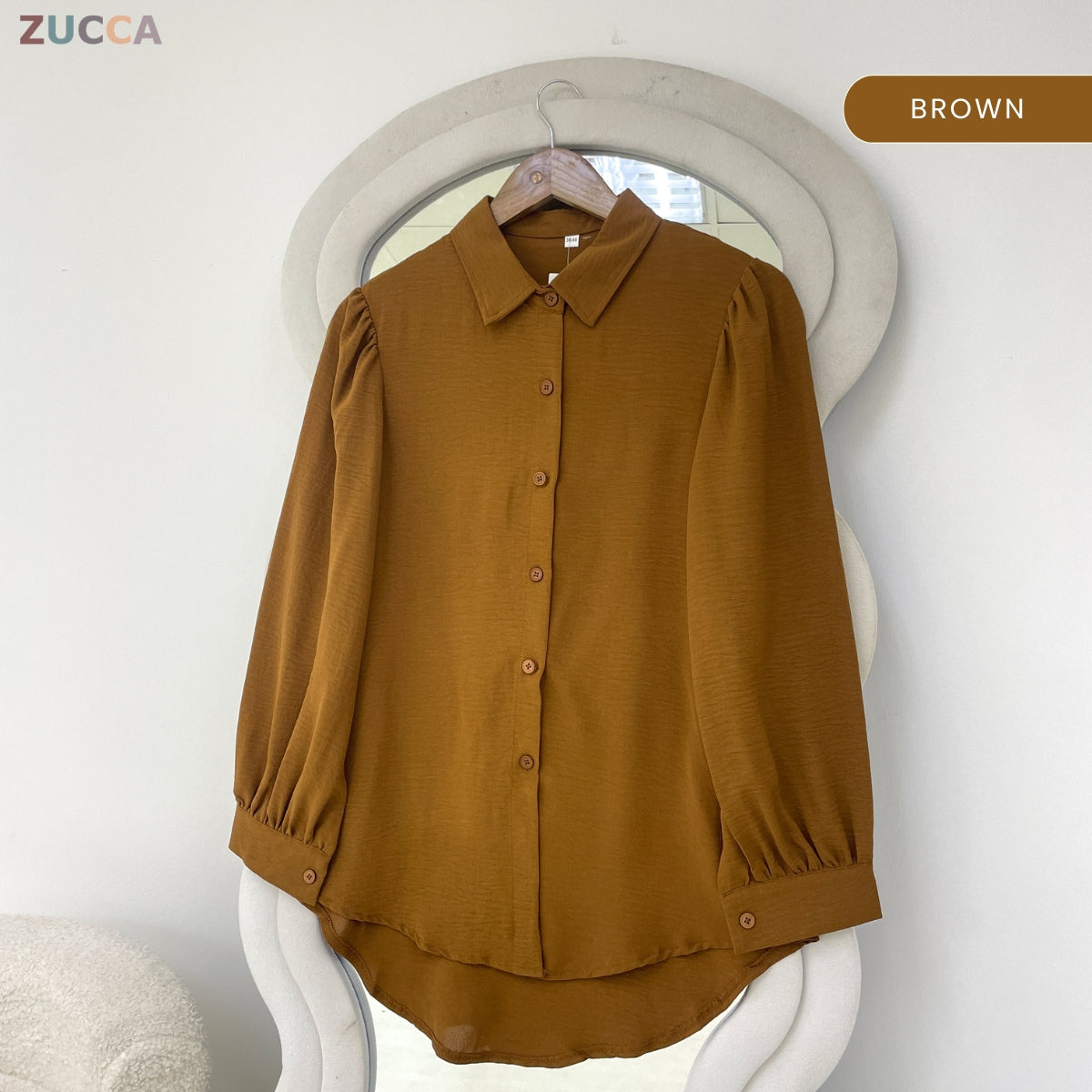 ZUCCA RACHEL MODEST CASUAL BUTTON WOMAN BLOUSE - GC013 (467)