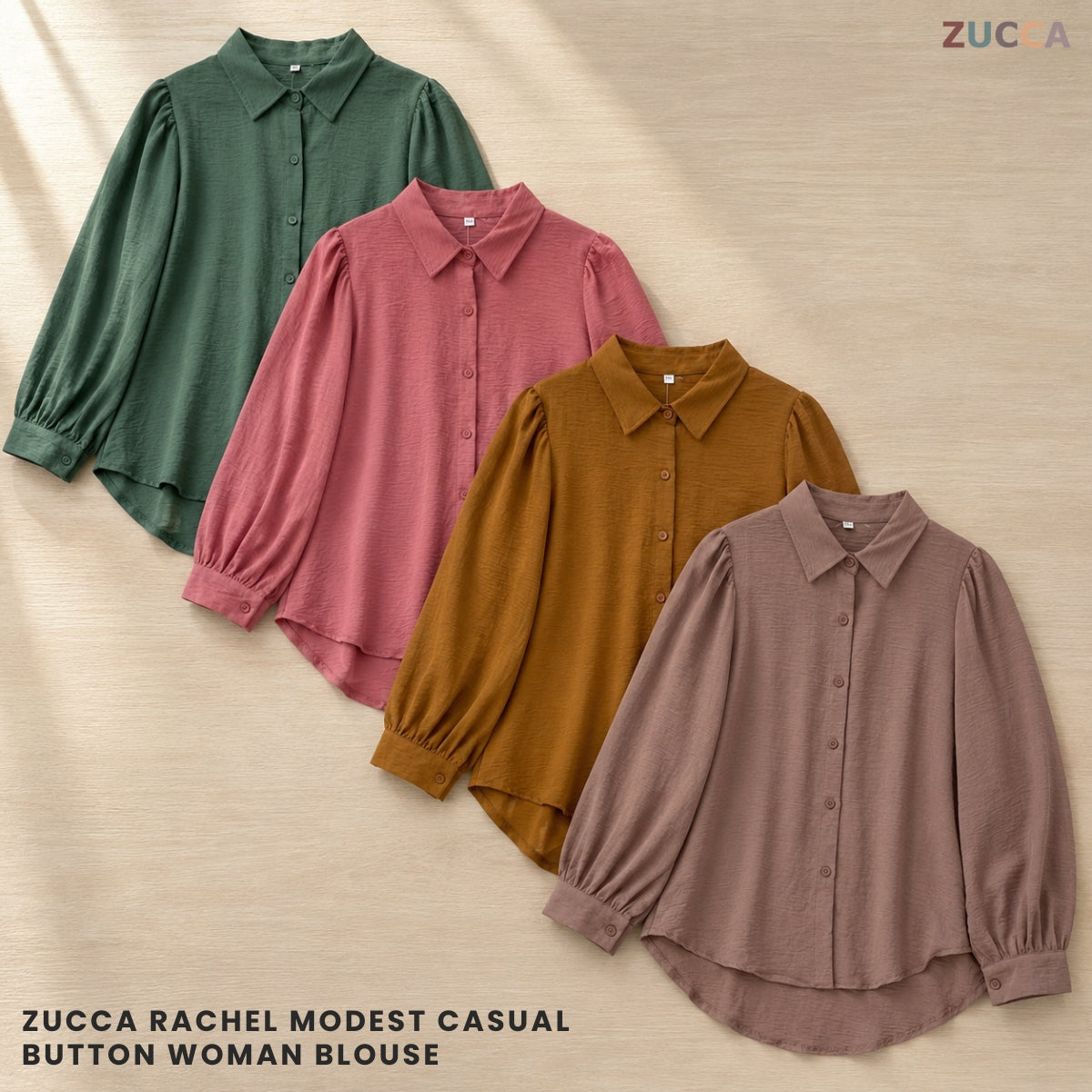 ZUCCA RACHEL MODEST CASUAL BUTTON WOMAN BLOUSE - GC013 (467)
