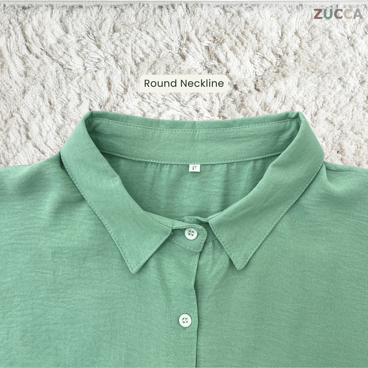 ZUCCA IZRENE EVERYDAY LOOSE COLLARED BLOUSE - GC014 (XF7379)