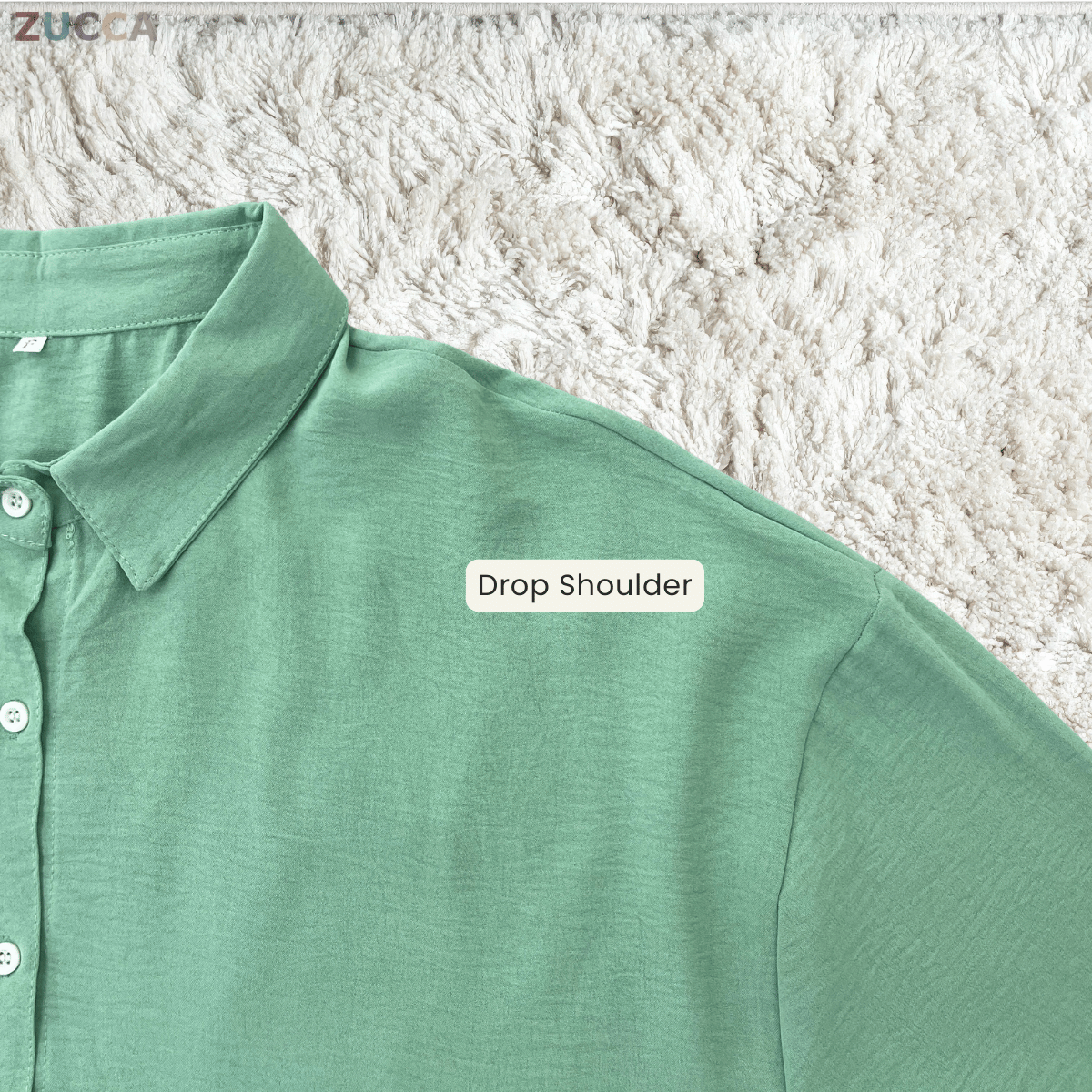 ZUCCA IZRENE EVERYDAY LOOSE COLLARED BLOUSE - GC014 (XF7379)