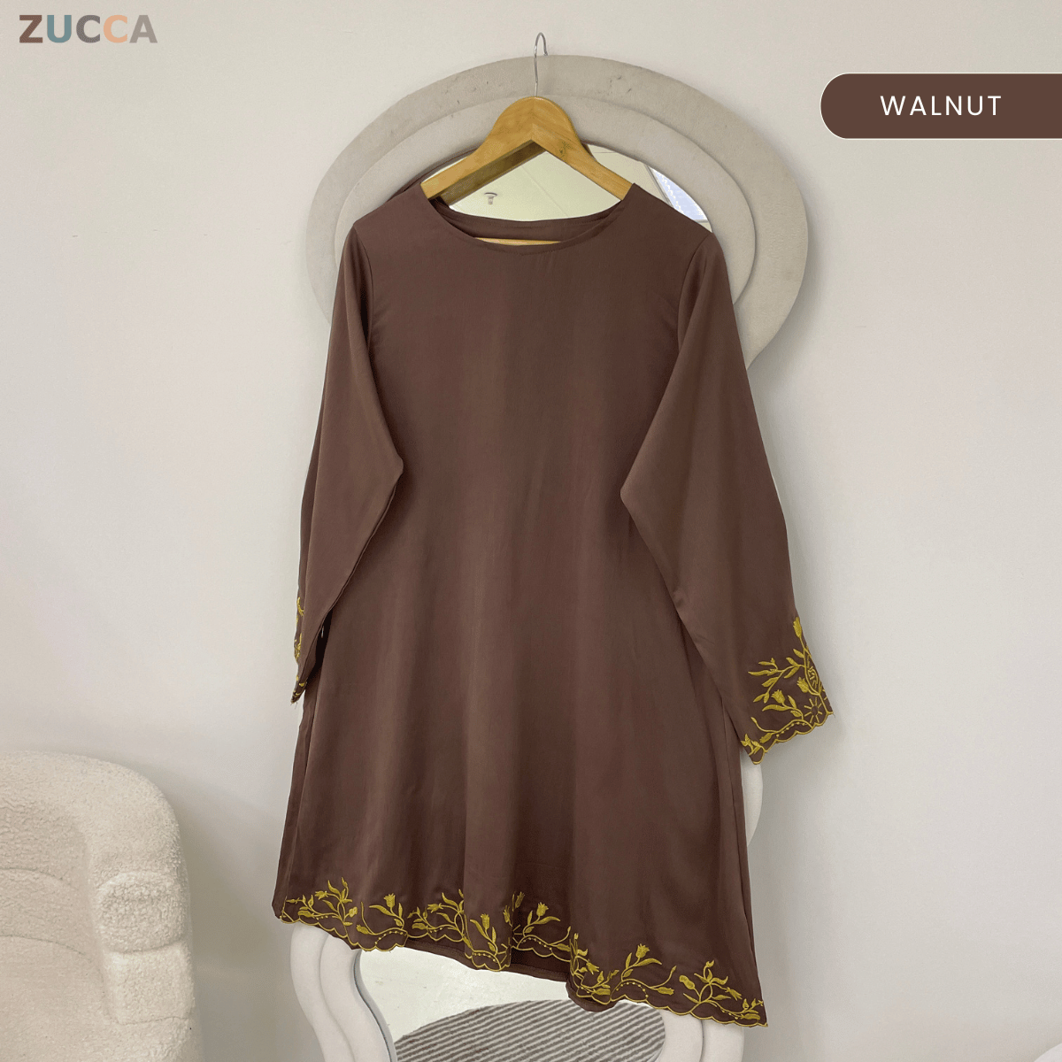 ZUCCA ZURIDA EMBRODERED FLORAL BLOUSE - GC015 (1048-3840)