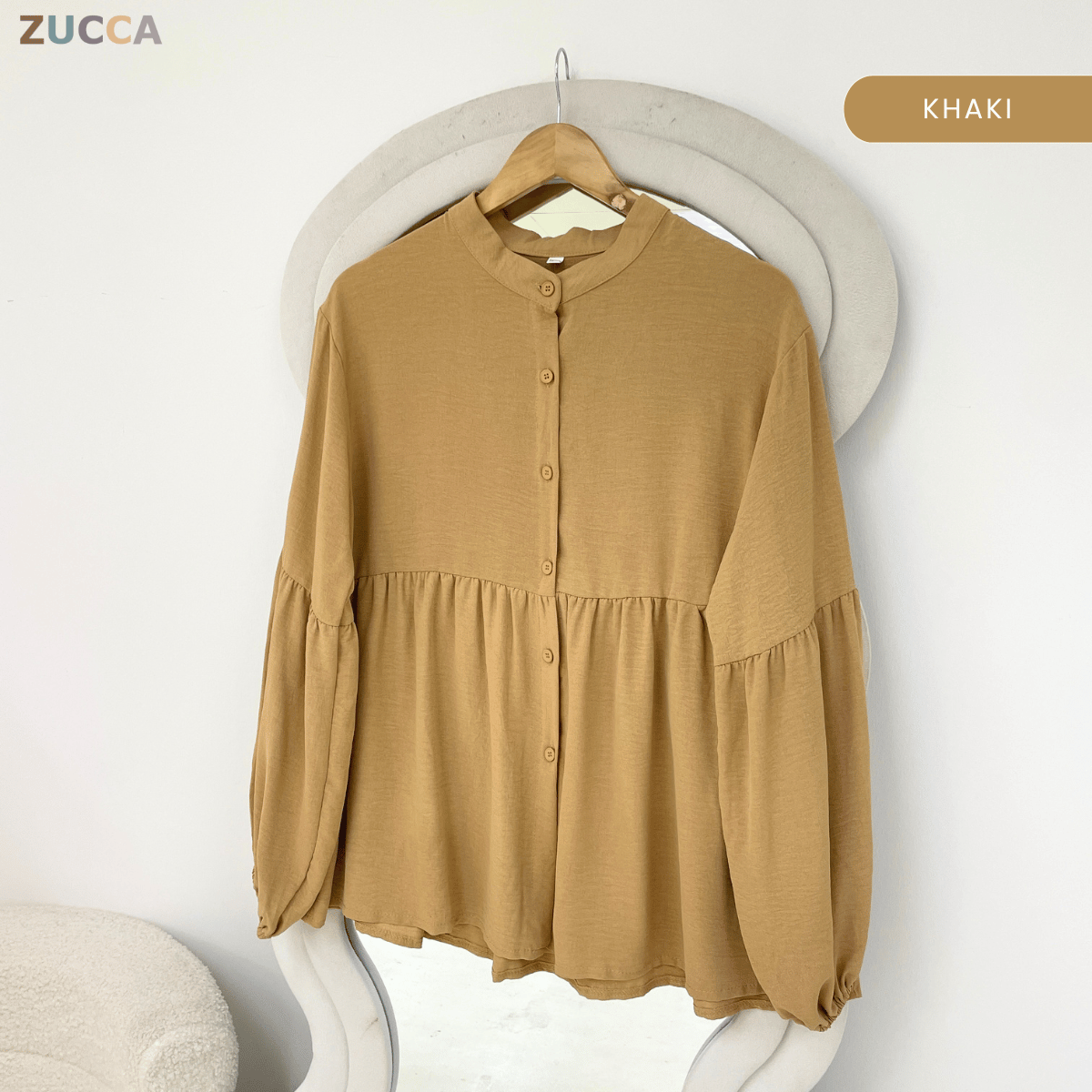 ZUCCA JALYN LOOSE PEPLUM BLOUSE -GC022 (KS8818-3840)