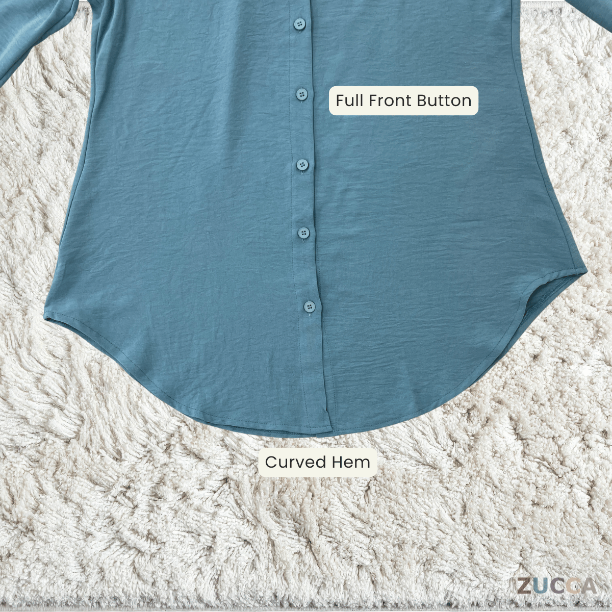 ZUCCA JAMIA ELEGENT TEXTURED BUTTON BLOUSE - GC025 (KPK 41651-2p /-3p / 41651 & 41652)