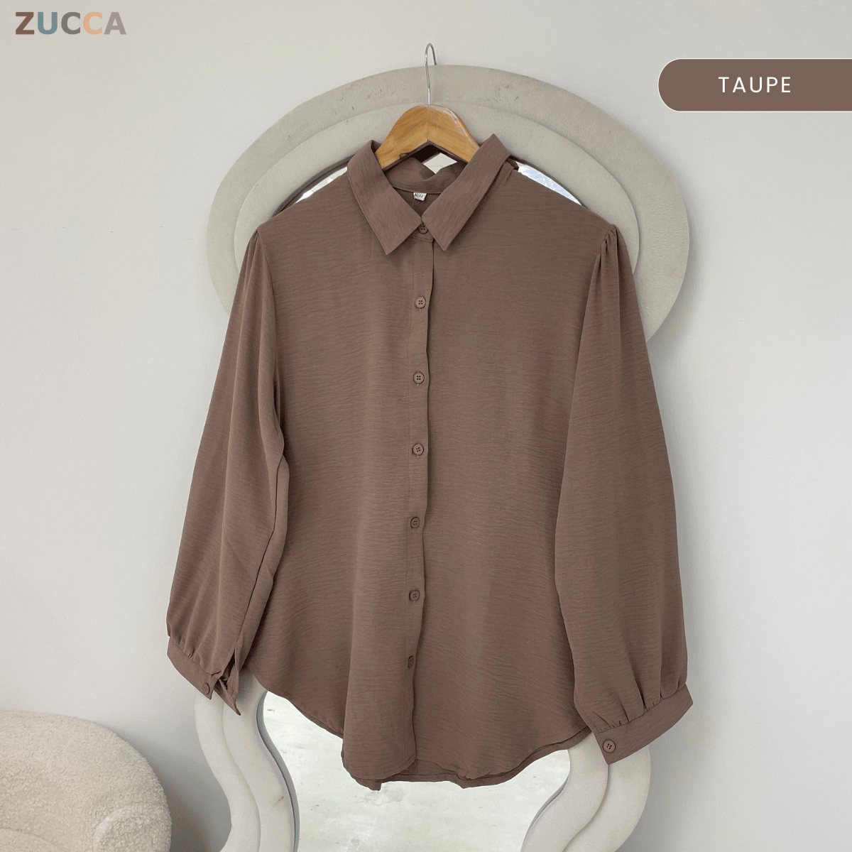 ZUCCA JAMIA ELEGENT TEXTURED BUTTON BLOUSE - GC025 (KPK 41651-2p /-3p / 41651 & 41652)