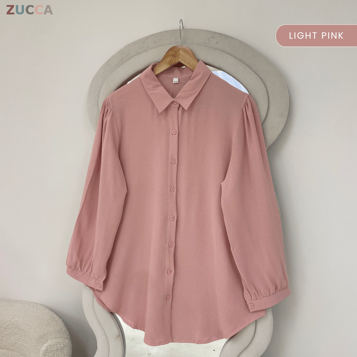 ZUCCA JAMIA ELEGENT TEXTURED BUTTON BLOUSE - GC025 (KPK 41651-2p /-3p / 41651 & 41652)