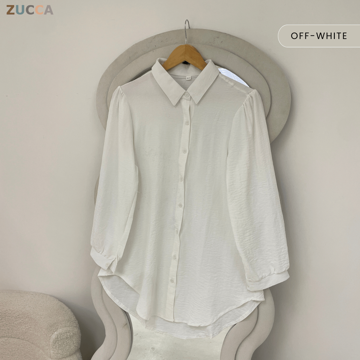 ZUCCA JAMIA ELEGENT TEXTURED BUTTON BLOUSE - GC025 (KPK 41651-2p /-3p / 41651 & 41652)